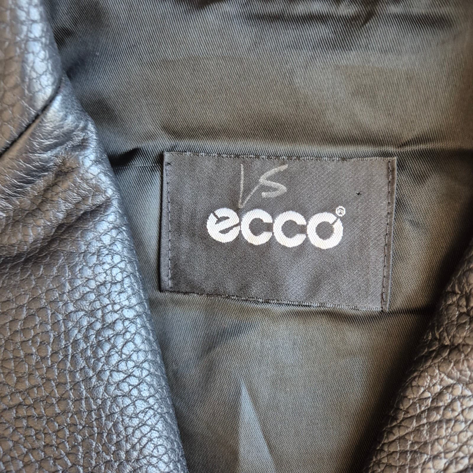 ecco Made in Italy Black Pebble Leather Blazer Jacket Pocket Lined Women's L - Thumbnail 6