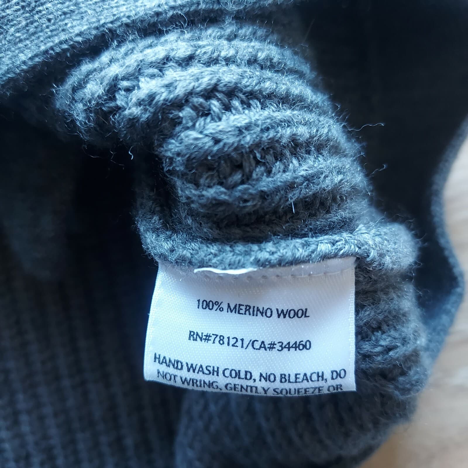 EILEEN FISHER 100% Merino Wool Cable Knit Cardigan Snap Pocket Grey Women Sz.S - Thumbnail 10
