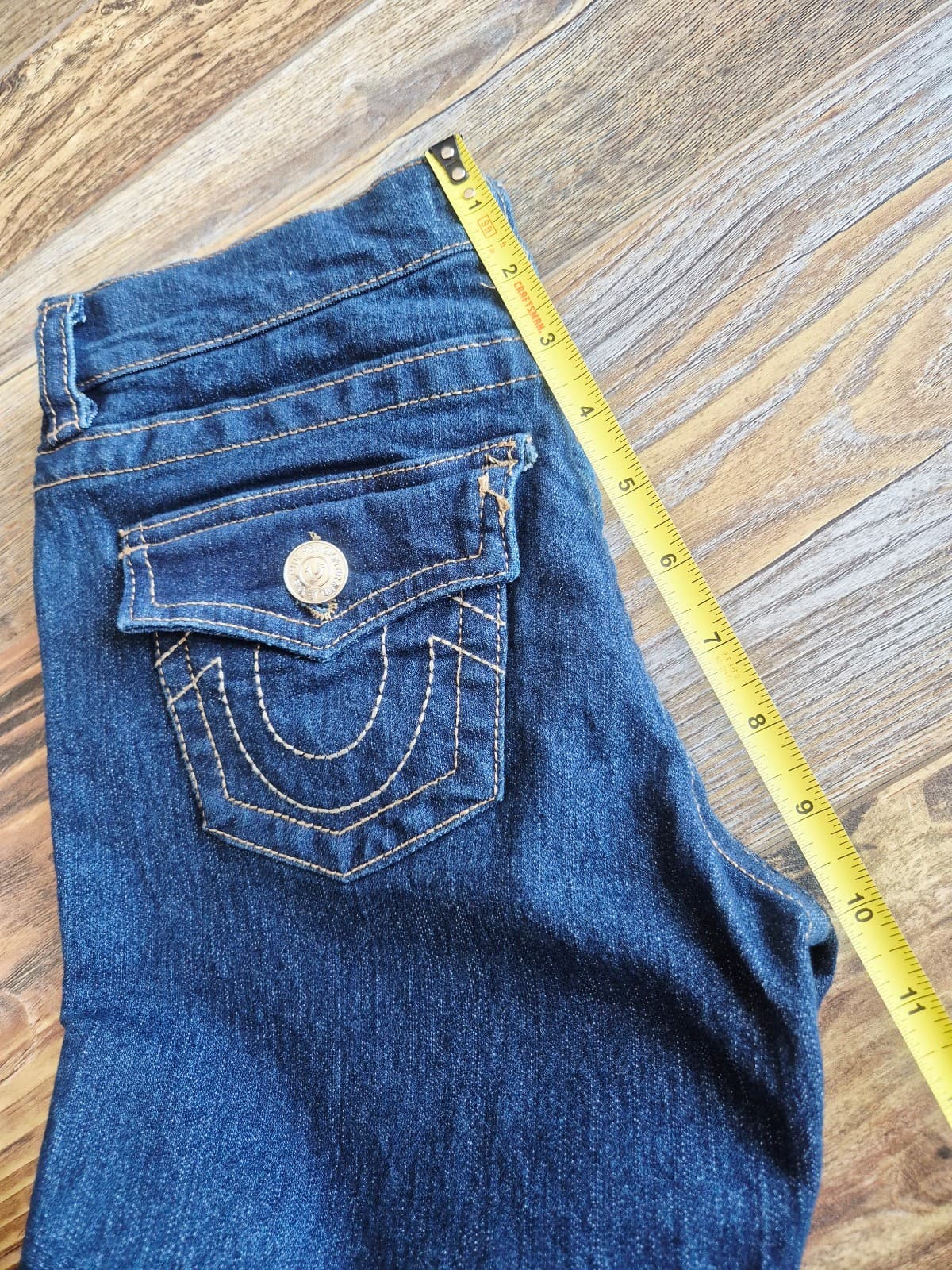 True Religion Girl's 10 Geno Relaxed Slim Jeans Zip 5-Pocket Stretch Dark Blue - Thumbnail 13