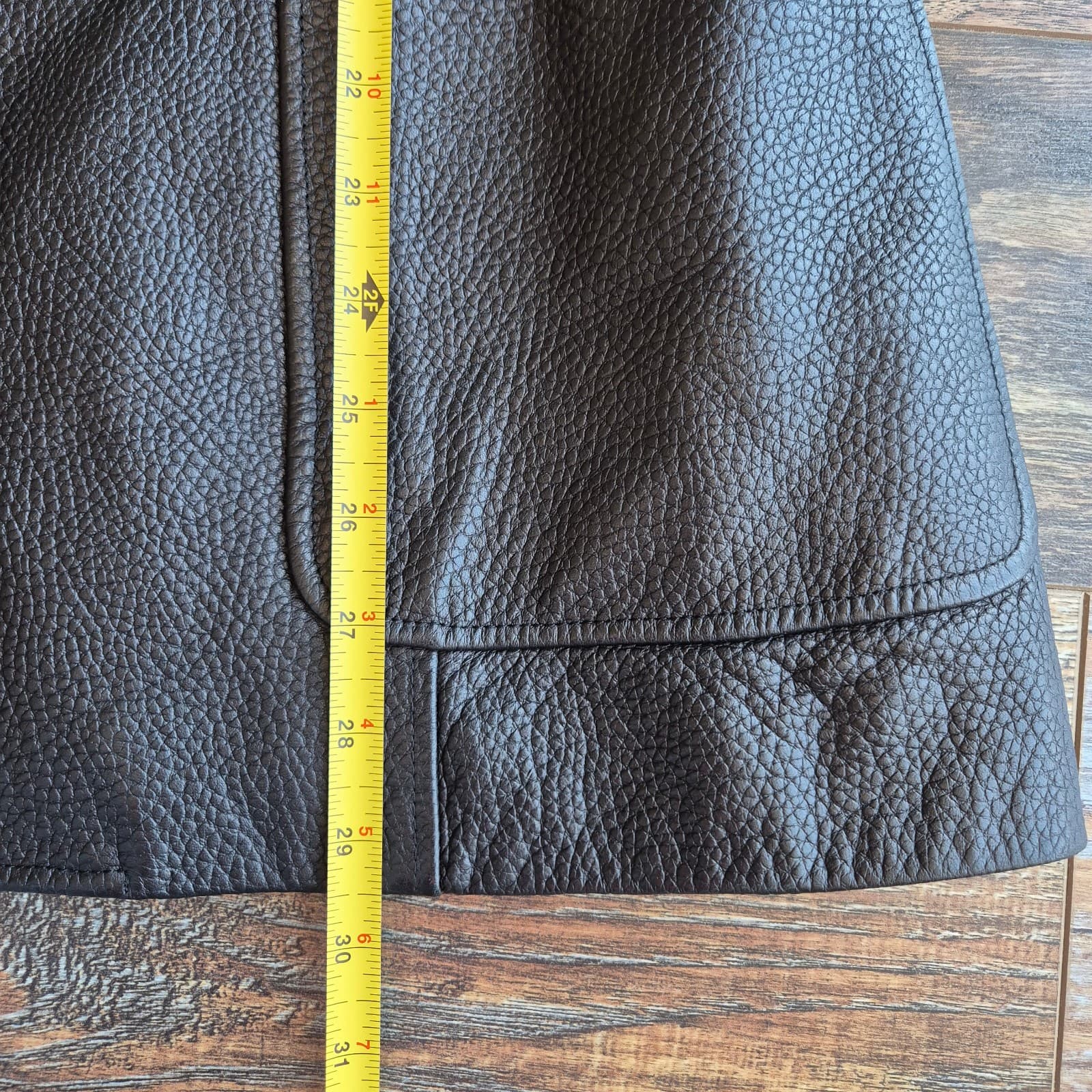 ecco Made in Italy Black Pebble Leather Blazer Jacket Pocket Lined Women's L - Thumbnail 12
