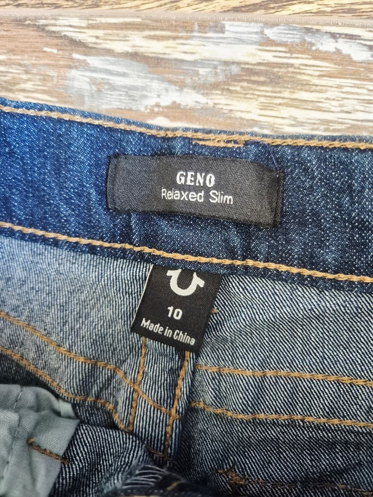 True Religion Girl's 10 Geno Relaxed Slim Jeans Zip 5-Pocket Stretch Dark Blue - Thumbnail 8
