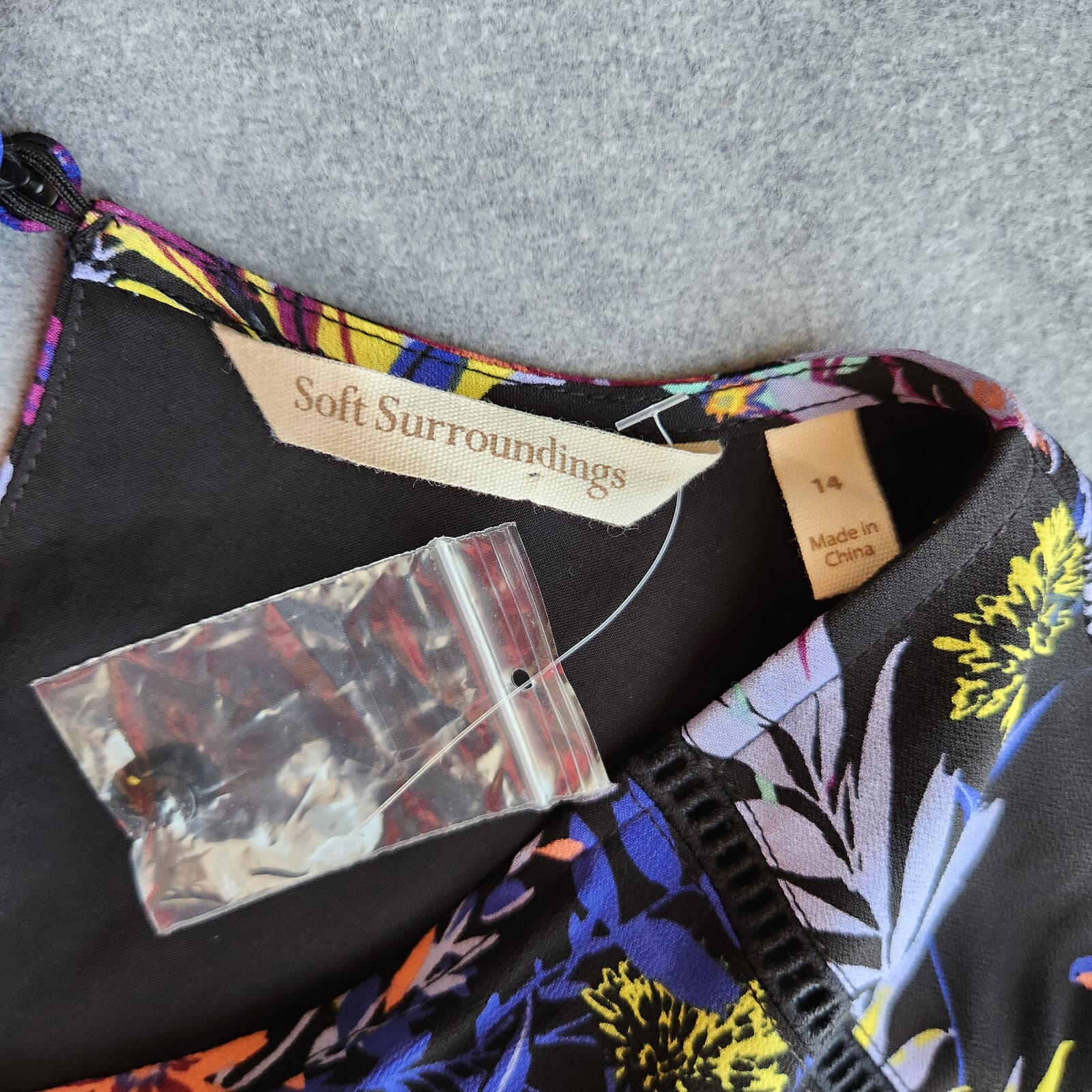 NWoT Soft Surroundings Florencia Floral Asymmetrical Dress Chiffon Multicolor 14 - Thumbnail 10