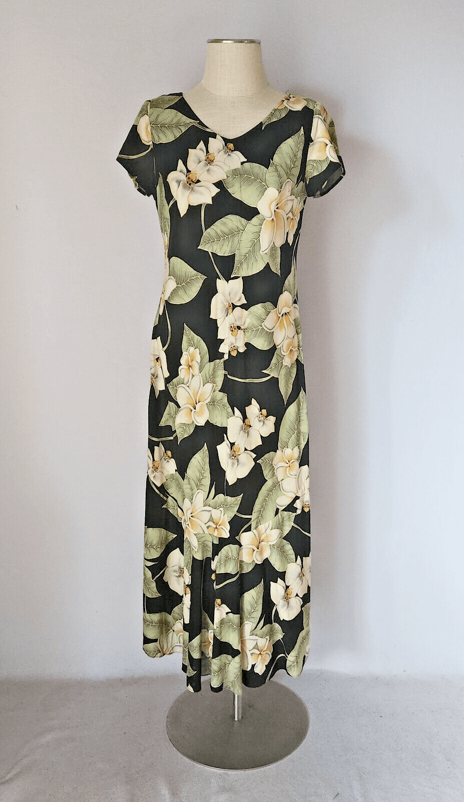 Nani Hawaii Tropical Floral 2 Piece Maxi Dress Button-Up Shirt Multicolor Sz.M/L - Thumbnail 2