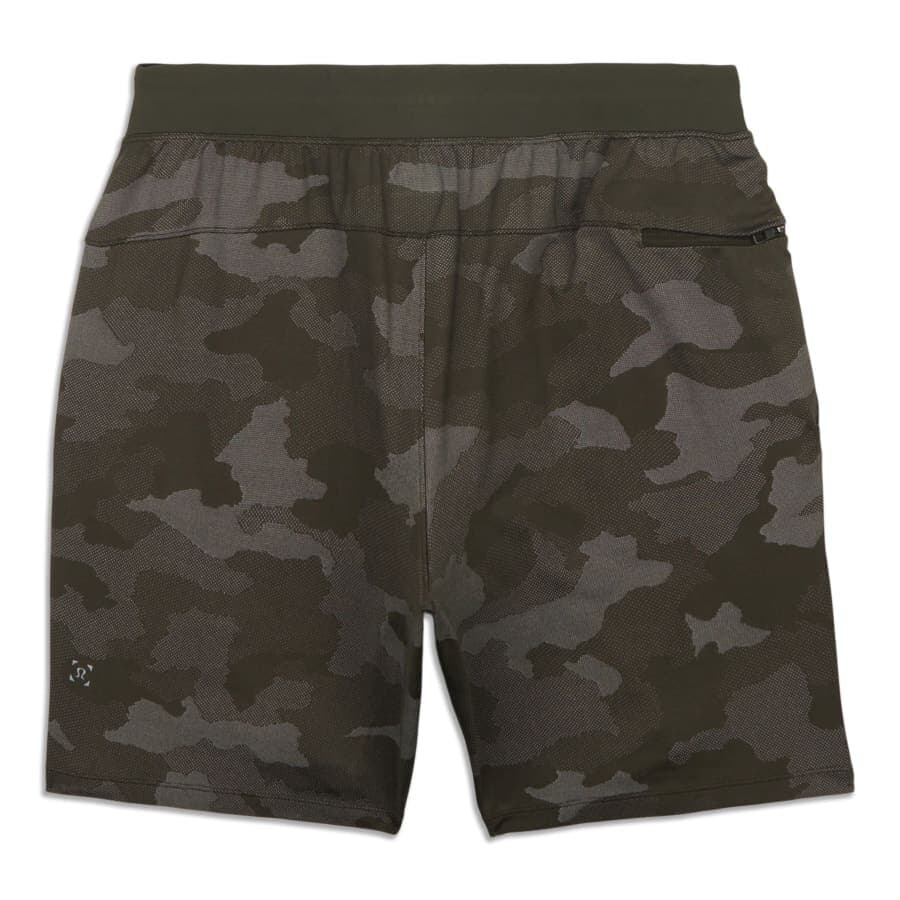 Lululemon T.H.E. Linerless Short 9" Variegated Mesh Camo Max Dark Olive Men's L - Thumbnail 14