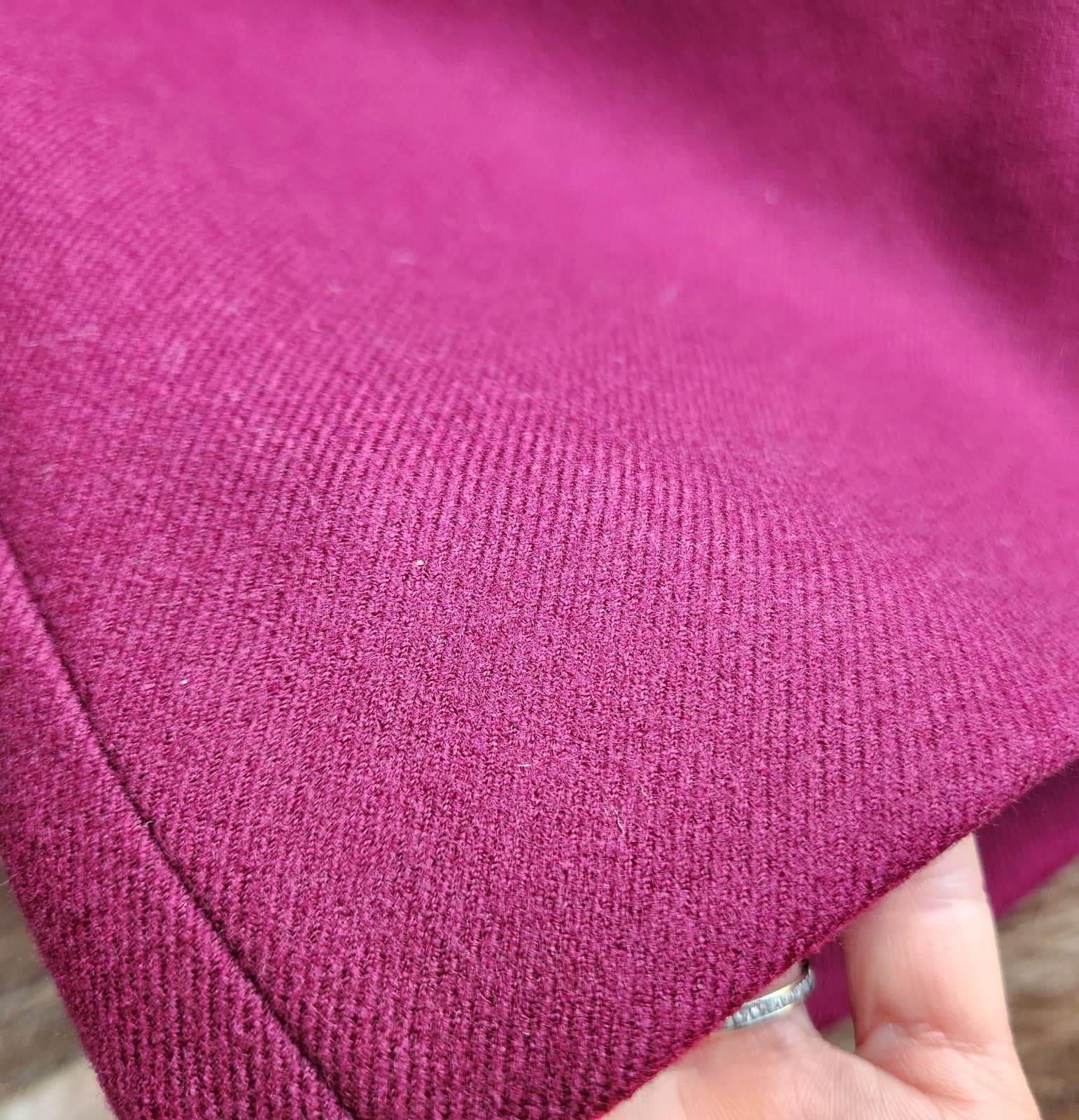 J. Crew 100% Double-Serge Wool No.2 Pencil Mini Skirt Lined Burgundy Sz.4 #02676 - Thumbnail 2