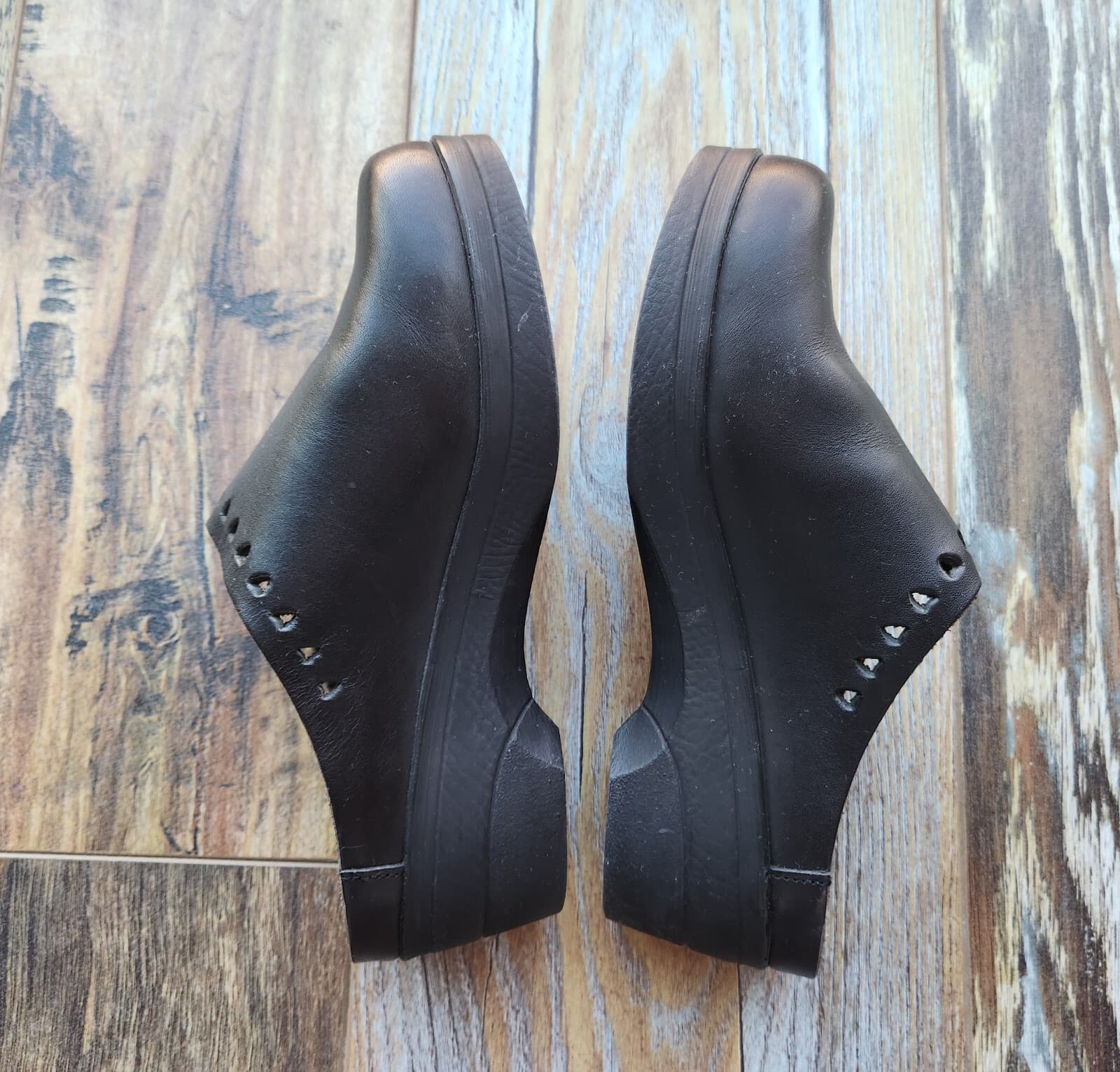 Mephisto Satty Perforated Black Leather Comfort Slip-On Clog Mule Women EU36 US6 - Thumbnail 6