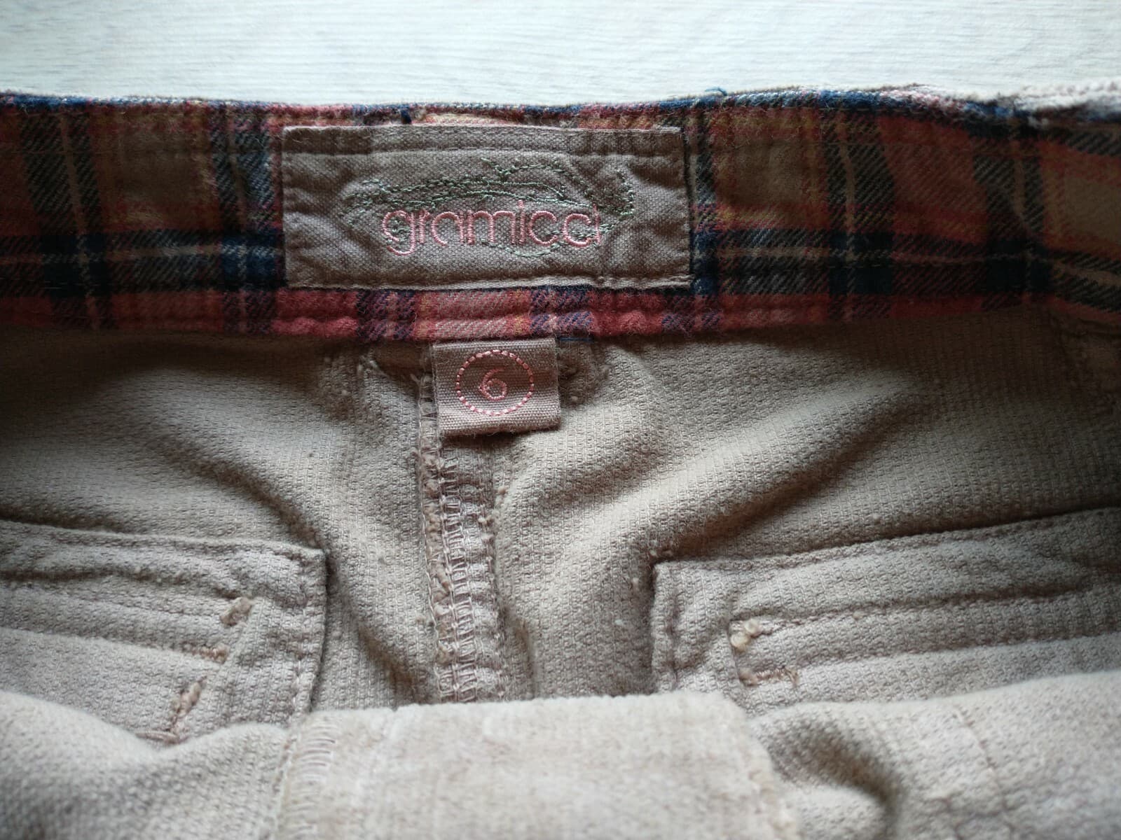 NWT Gramicci Zoey Corduroy Mini Skirt Front Zip Pocket Woody Brown Women Sz.6 - Thumbnail 3