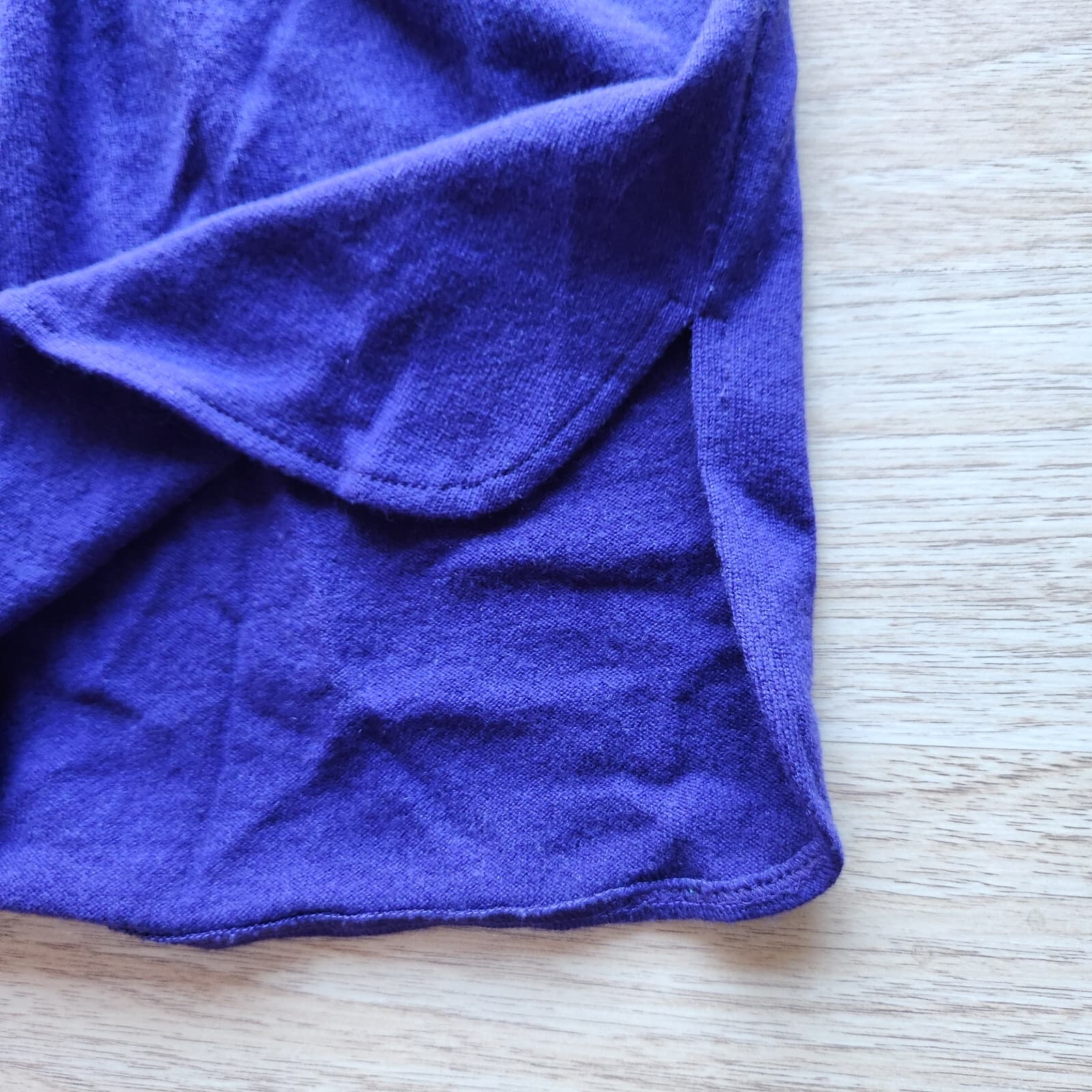 EUC Maria Di Ripabianca Made in Italy Cashmere Peplum Top V-Neck Purple Bust 36" - Thumbnail 7