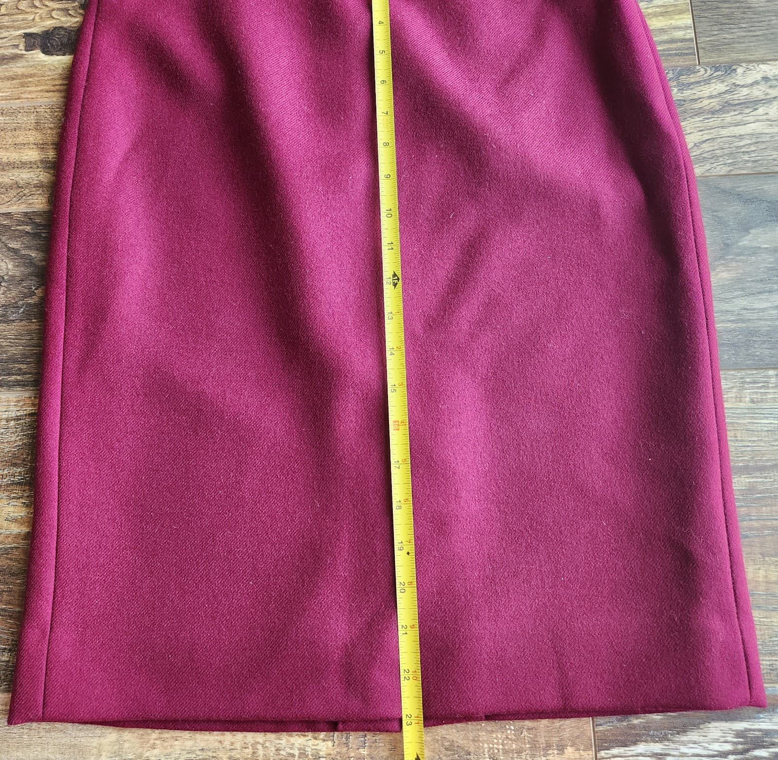 J. Crew 100% Double-Serge Wool No.2 Pencil Mini Skirt Lined Burgundy Sz.4 #02676 - Thumbnail 10