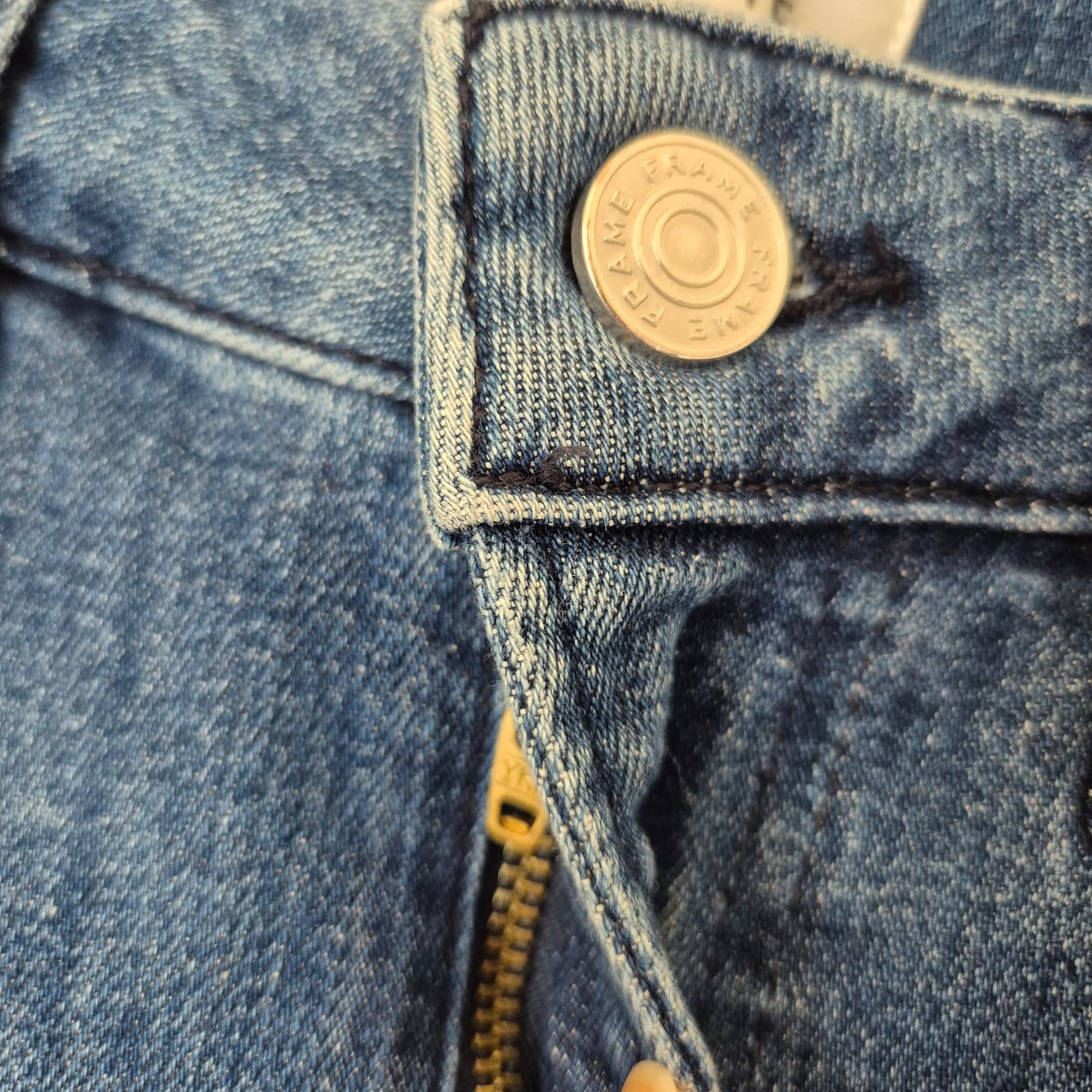 FRAME Le Crop Mini Boot 5-Pocket Stretch Temple Medium Wash Blue Women's 25 $248 - Thumbnail 5