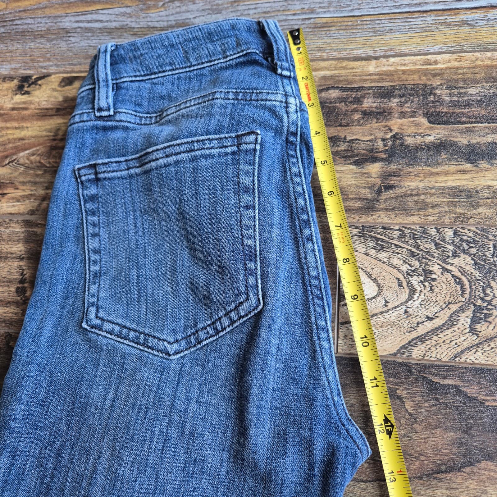 FRAME Le Crop Mini Boot 5-Pocket Stretch Temple Medium Wash Blue Women's 25 $248 - Thumbnail 14