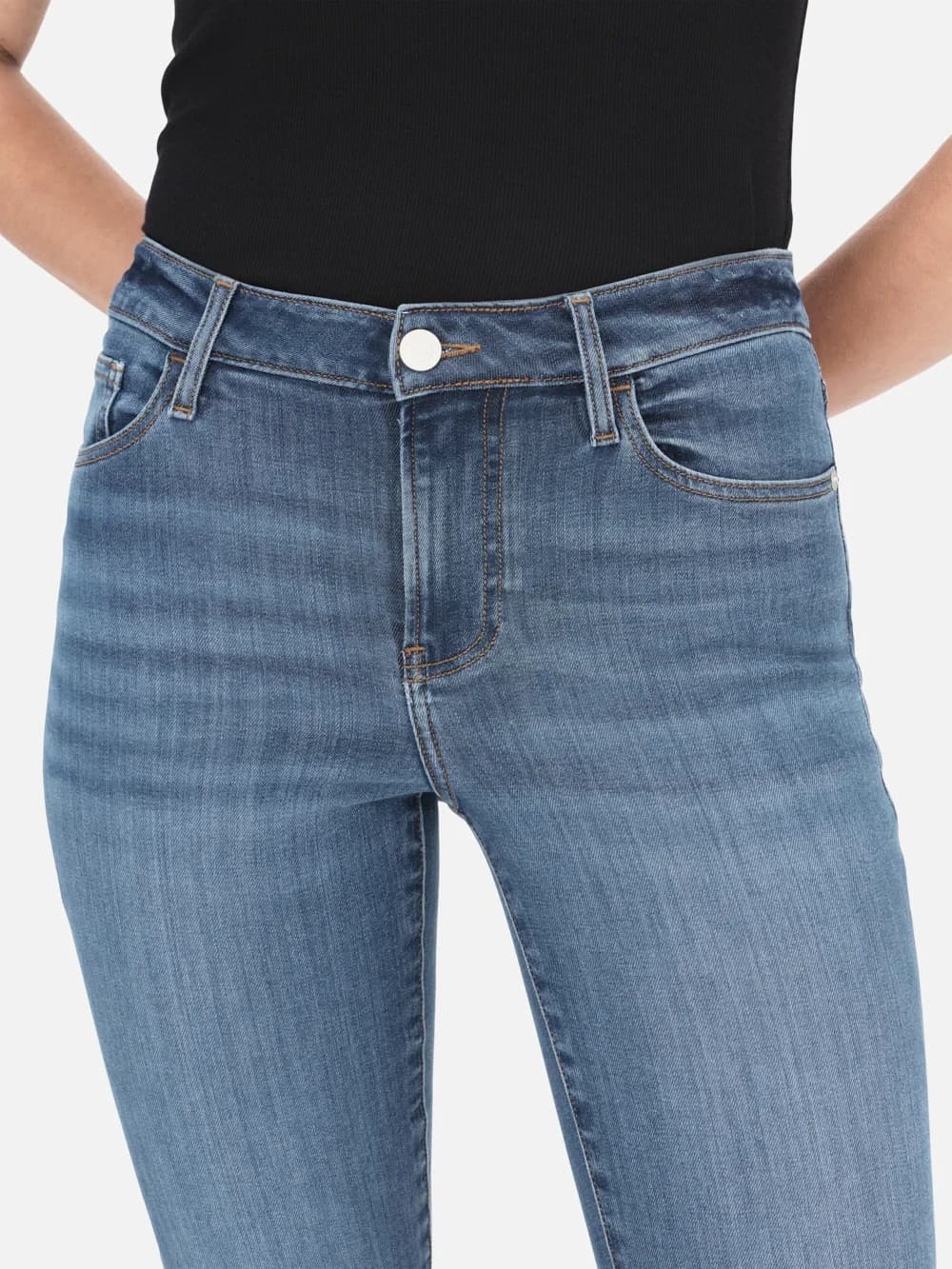 FRAME Le Crop Mini Boot 5-Pocket Stretch Temple Medium Wash Blue Women's 25 $248 - Thumbnail 7