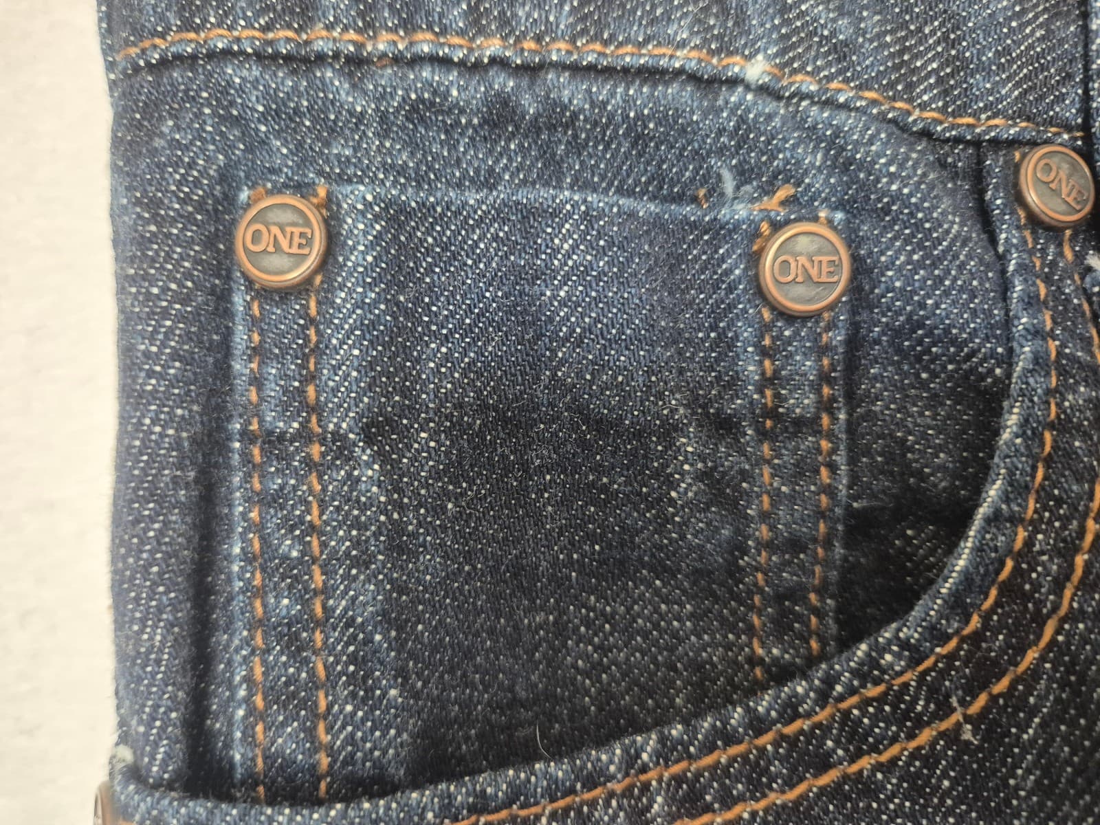 One Teaspoon Organic Denim High Rise Cropped Jeans Frayed Hem Dark Wash Women 29 - Thumbnail 5
