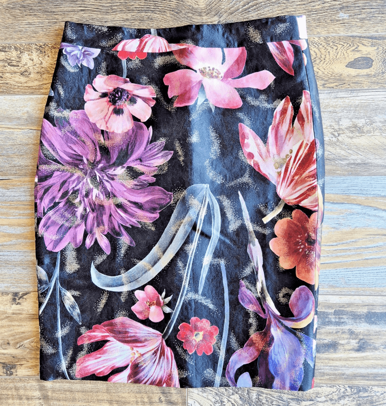 NWT J.Crew Collection Jacquard Pencil Skirt Midnight Dutch Floral Size 6 #AC526