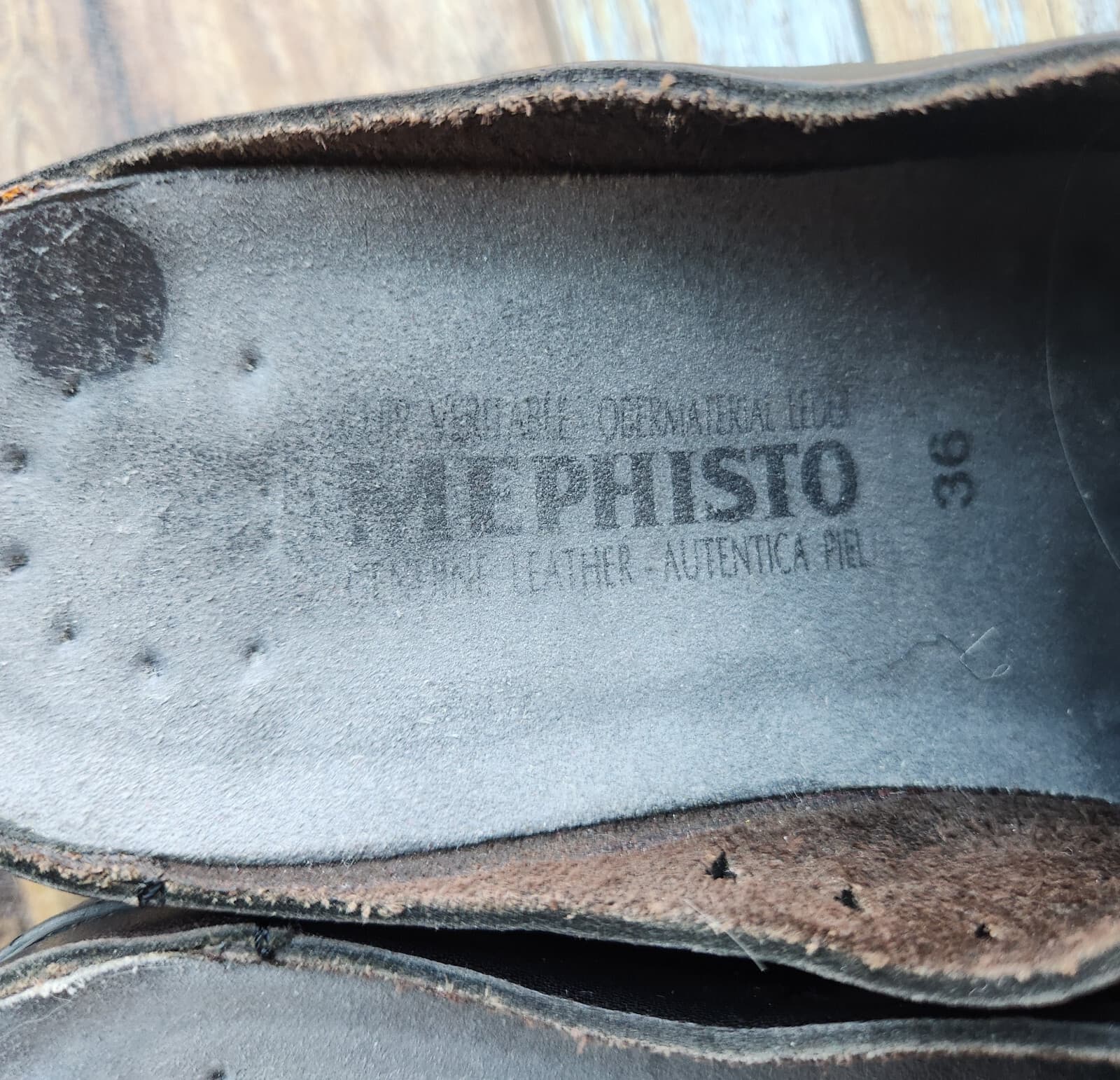 Mephisto Satty Perforated Black Leather Comfort Slip-On Clog Mule Women EU36 US6 - Thumbnail 10