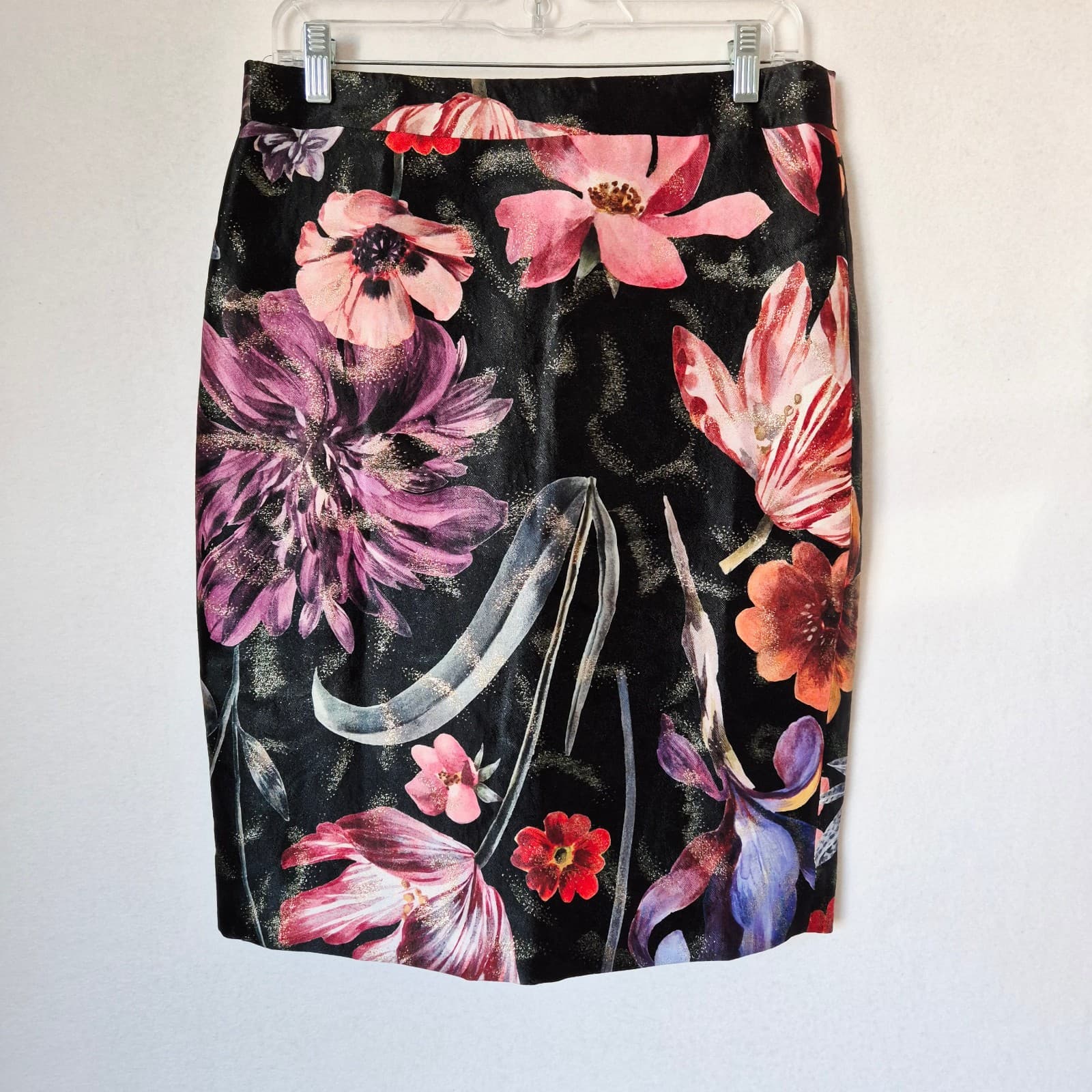 NWT J.Crew Collection Jacquard Pencil Skirt Midnight Dutch Floral Size 6 #AC526 - Thumbnail 2