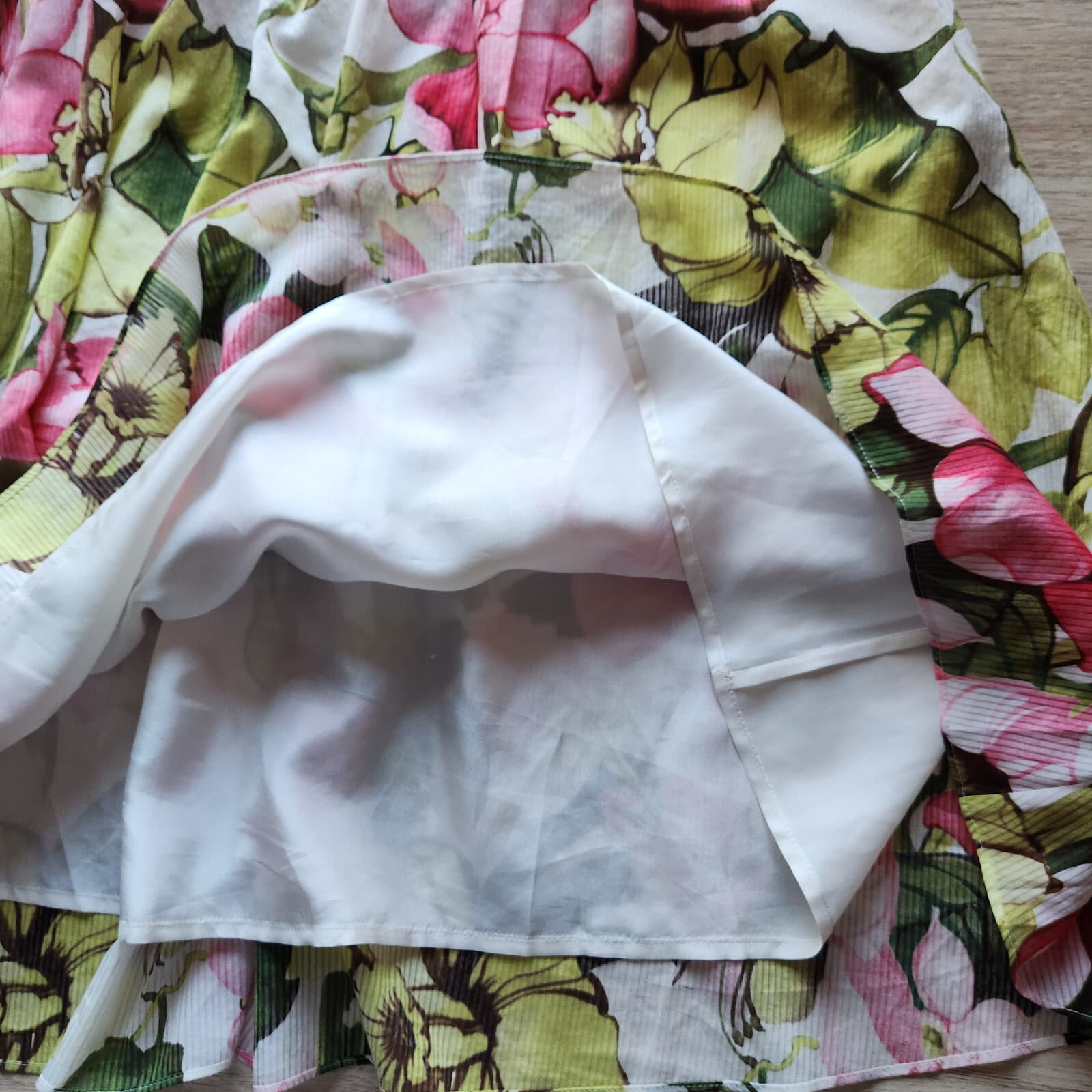 Tommy Bahama Halter Watercolor Orchid Tropical Silk Party Cocktail Dress Sz.16 - Thumbnail 8