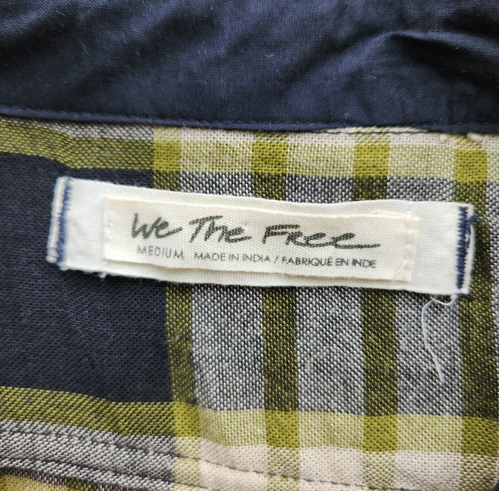 NWoT We The Free Pacific Down Wool Blend Plaid Shirt Snap Tie-Back Green Woman M - Thumbnail 13