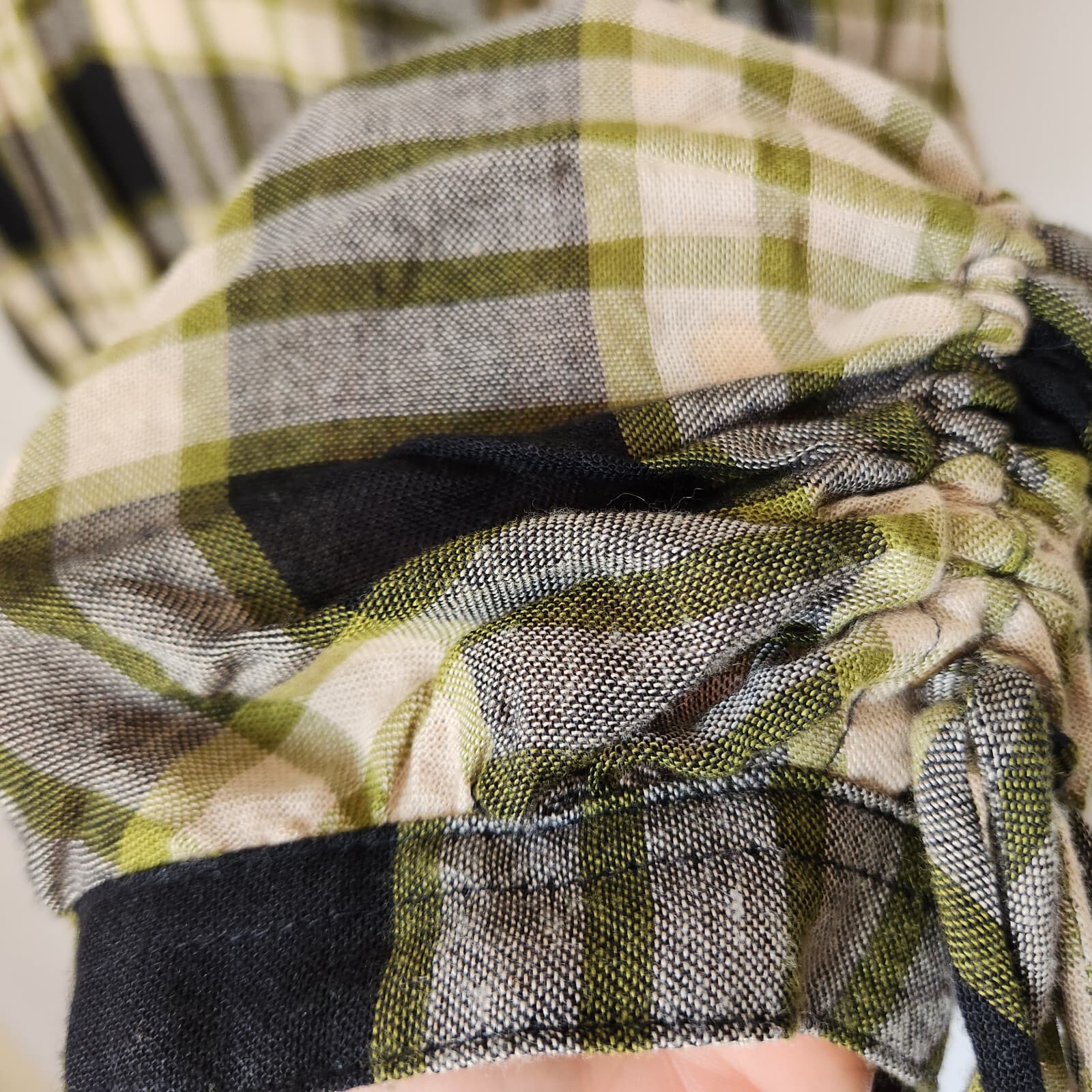 NWoT We The Free Pacific Down Wool Blend Plaid Shirt Snap Tie-Back Green Woman M - Thumbnail 10