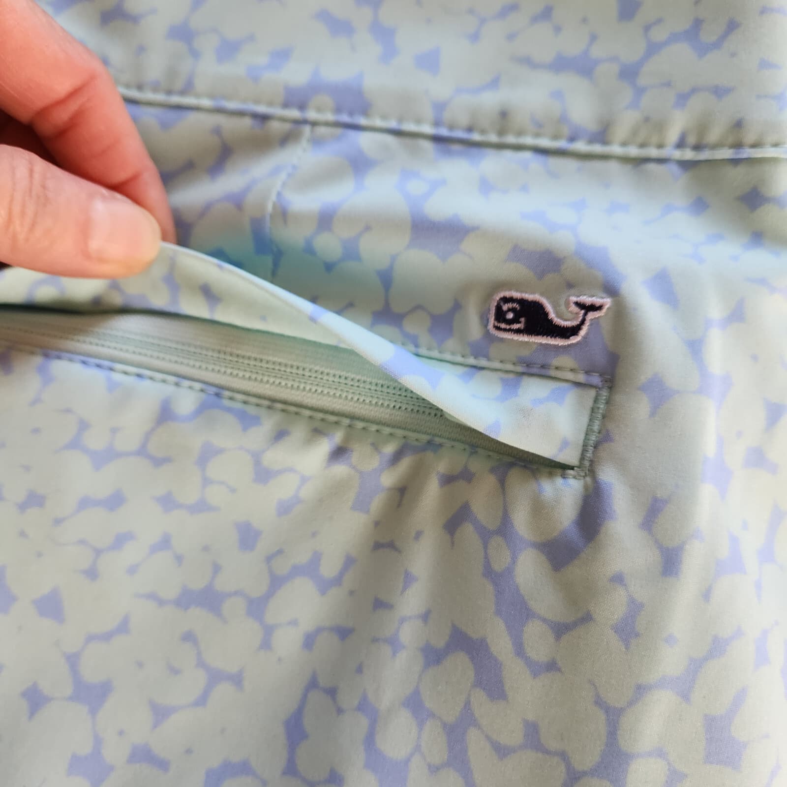 NWoT Vineyard Vines Calm Water Print Tennis Sport Skort Zip Pocket Green Sz.4 - Thumbnail 6