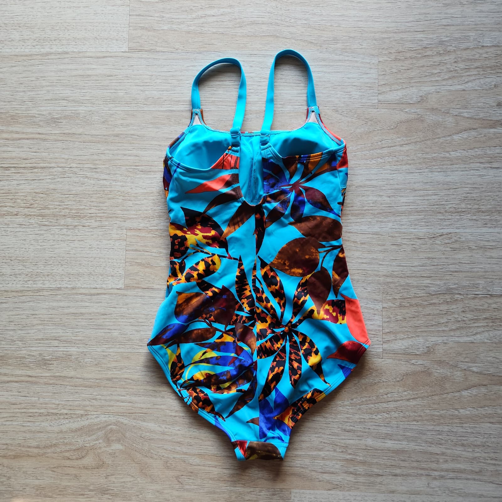 Amoena Jamaica Tropical Floral One-Piece Swimsuit Scoopneck Multicolor Sz.10B - Thumbnail 3