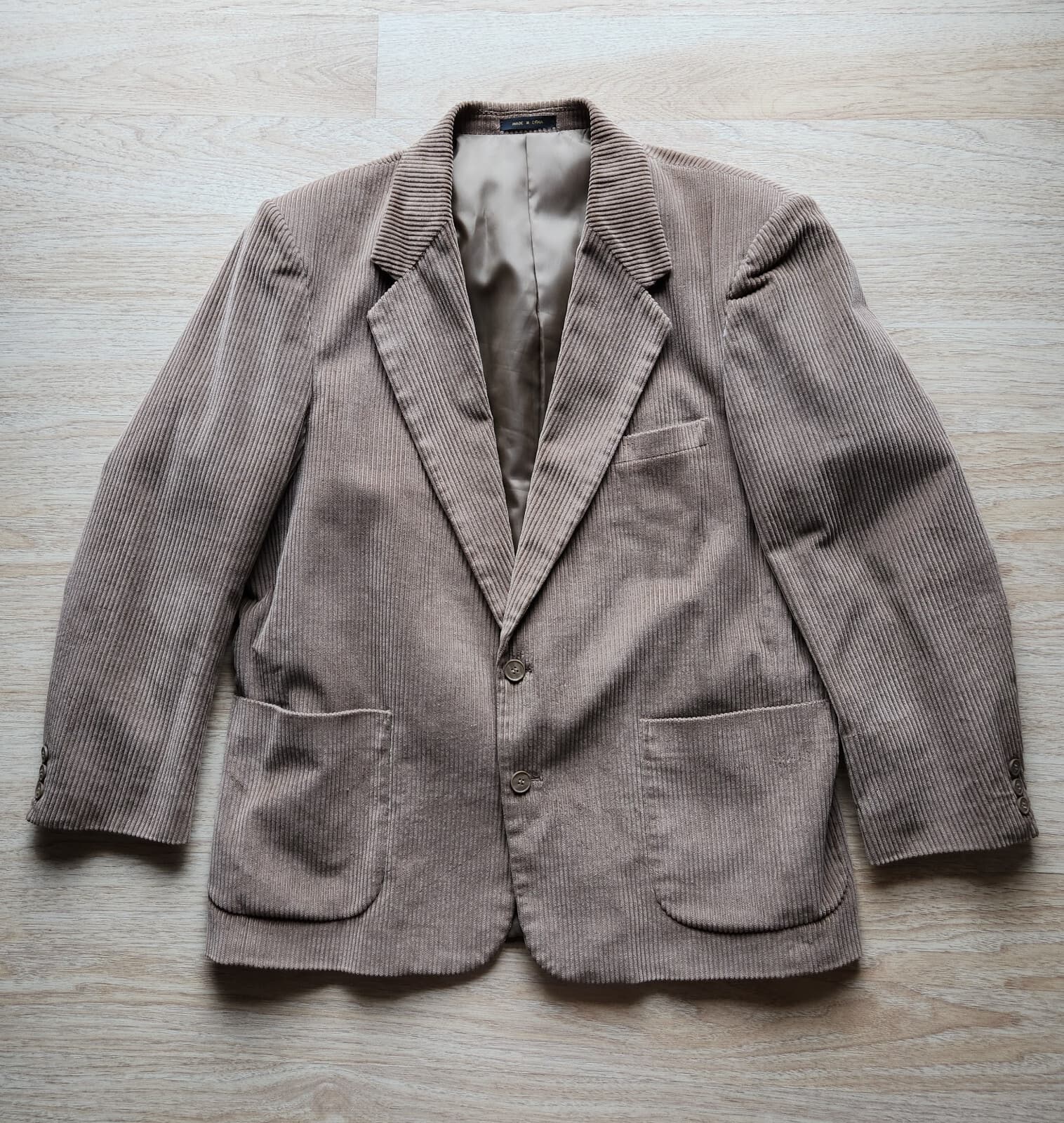 Vintage Members Only Corduroy Sport Coat Blazer Lined Cotton Brown Men's 44R - Thumbnail 3