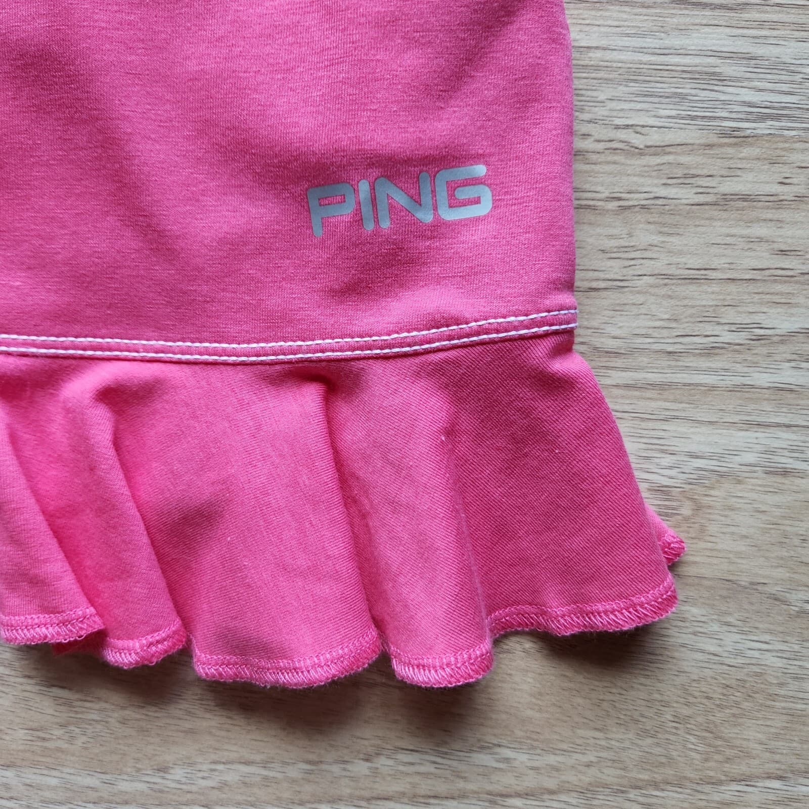 NWT PING Sensor Cool UV Protection Golf Skort Ruffle Hem Drawstring Pink Women M - Thumbnail 4