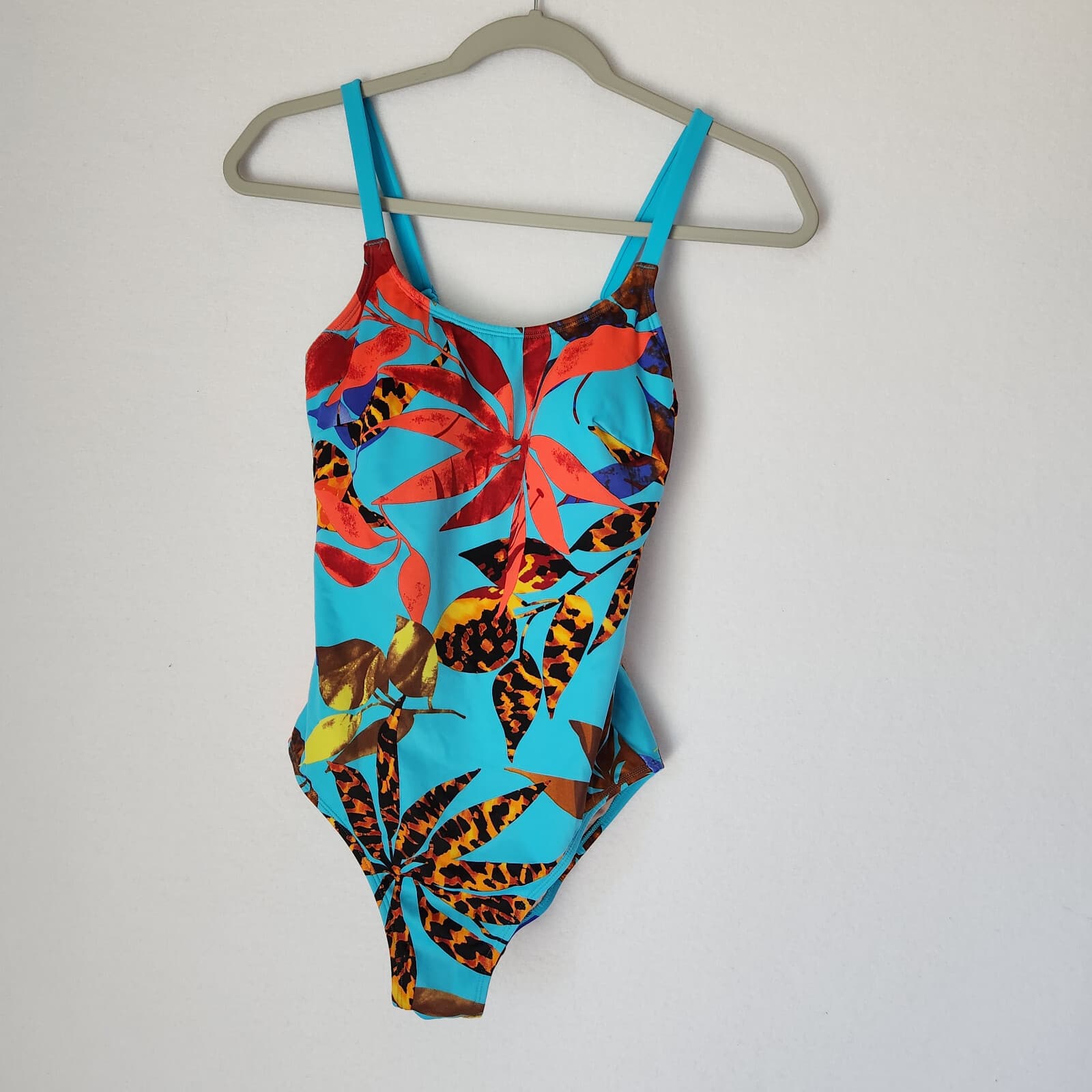 Amoena Jamaica Tropical Floral One-Piece Swimsuit Scoopneck Multicolor Sz.10B - Thumbnail 2