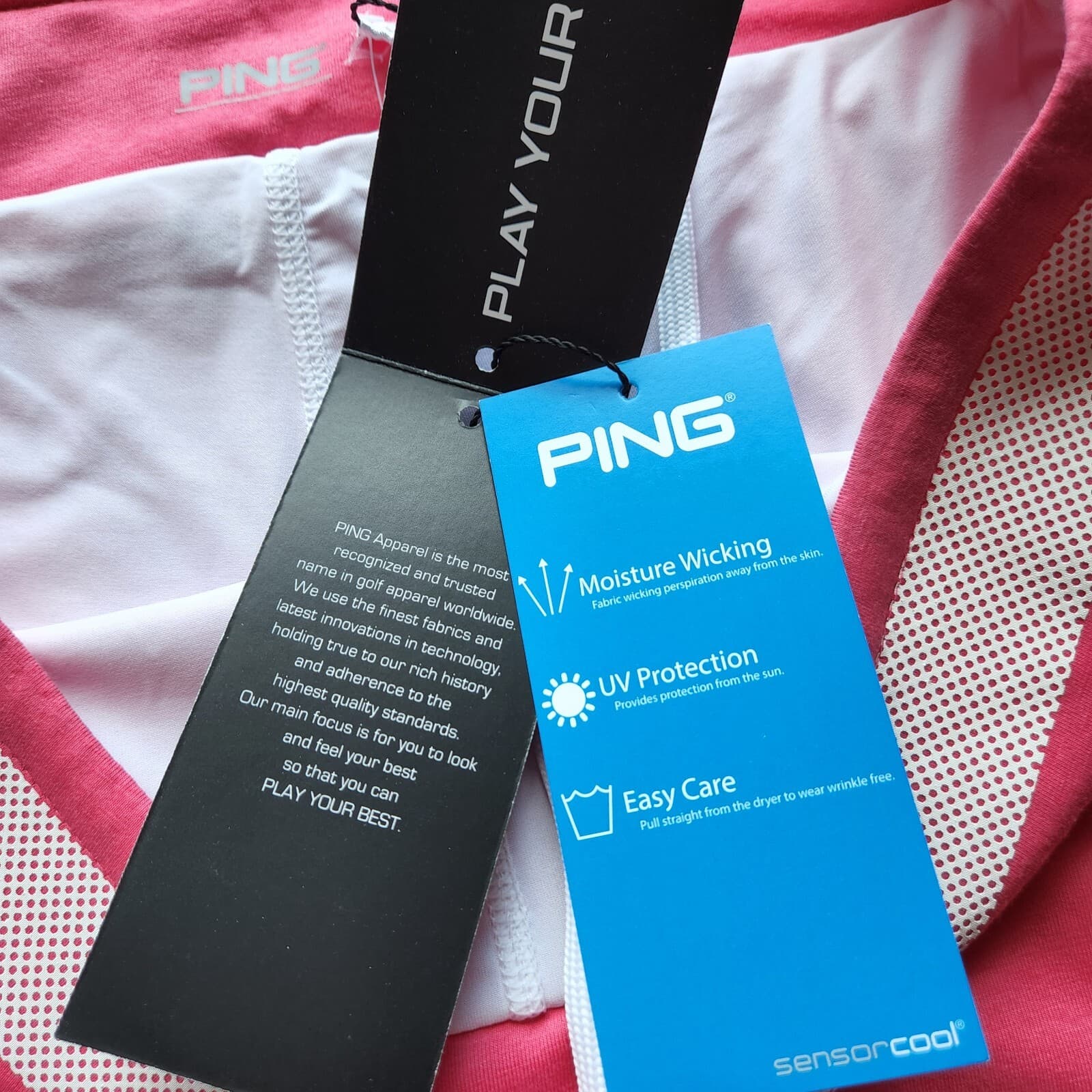 NWT PING Sensor Cool UV Protection Golf Skort Ruffle Hem Drawstring Pink Women M - Thumbnail 9