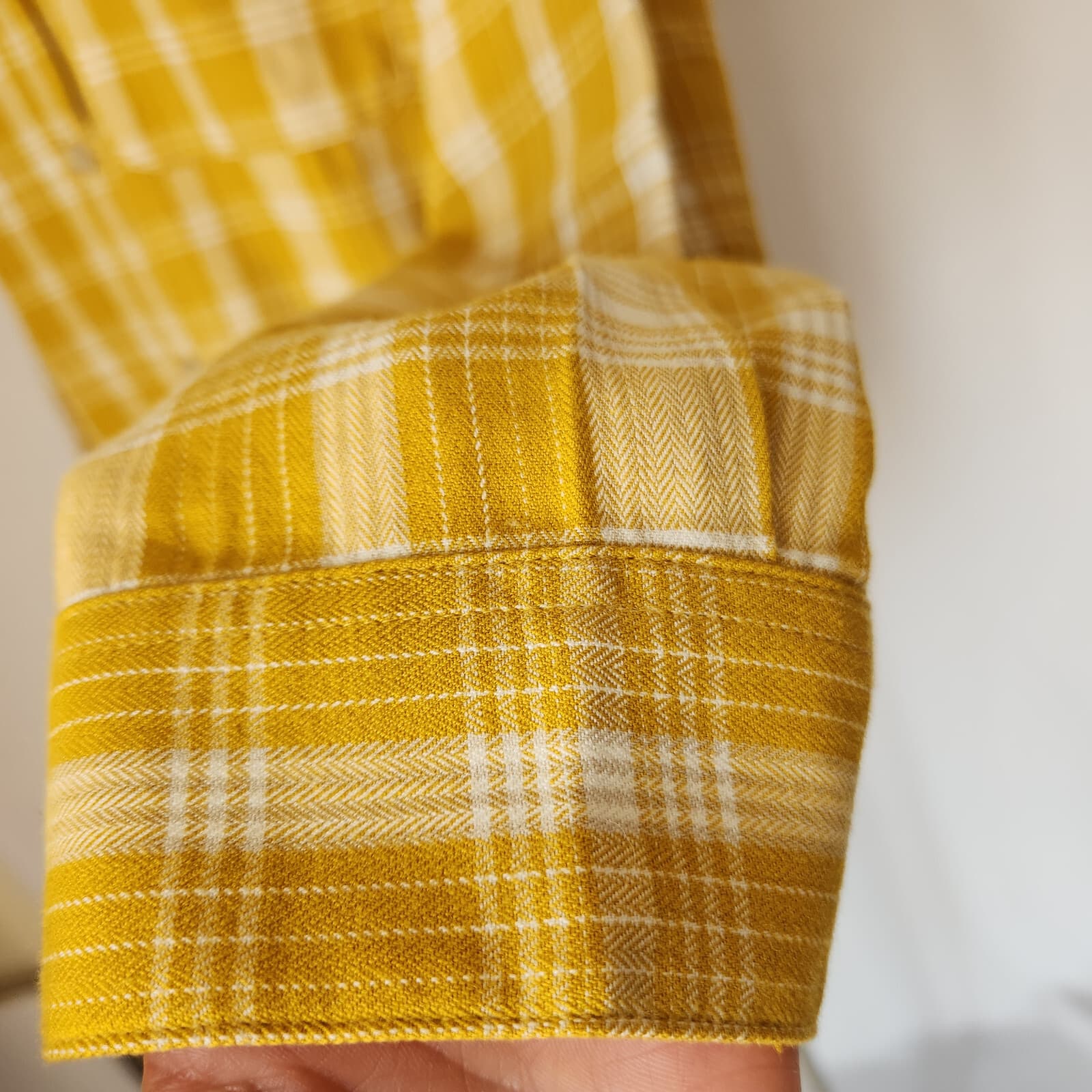 NWoT The North Face Boyfriend Plaid Button-Down Shirt Long Sleeve Yellow Women M - Thumbnail 6