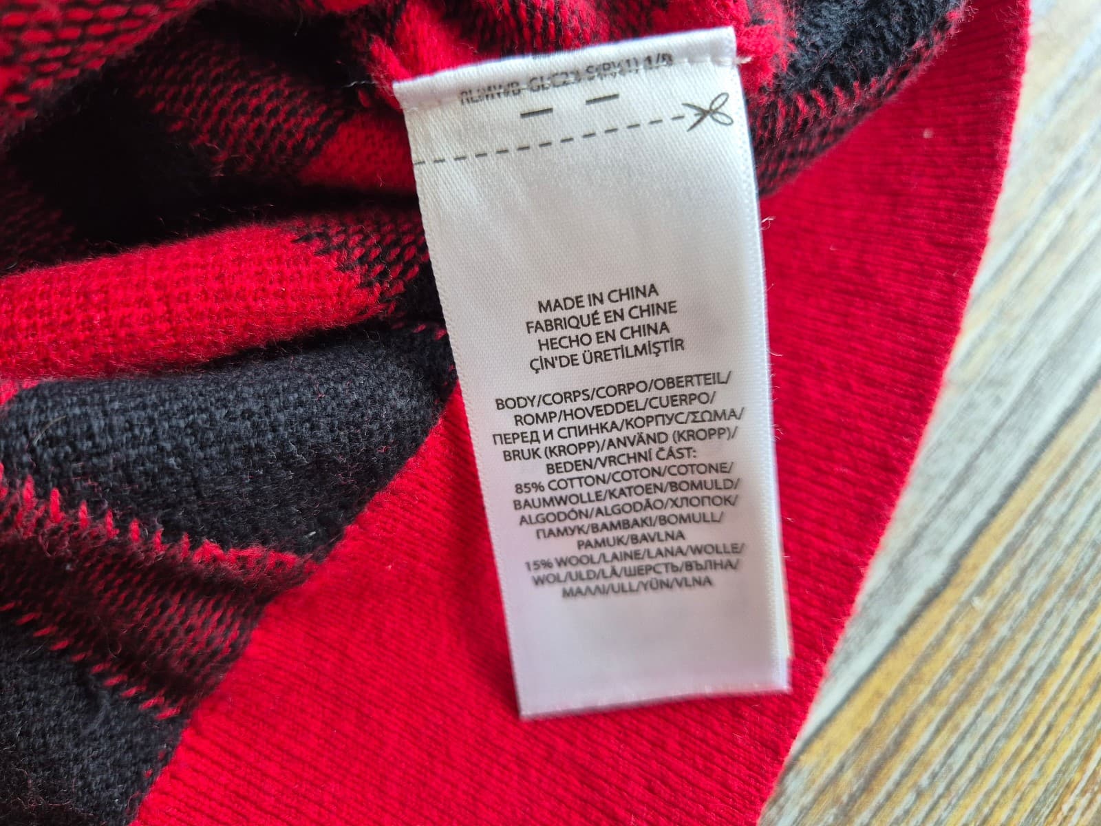 Polo Ralph Lauren Cotton Wool Red Black Buffalo Plaid Short Sleeve Sweater Sz.M - Thumbnail 9