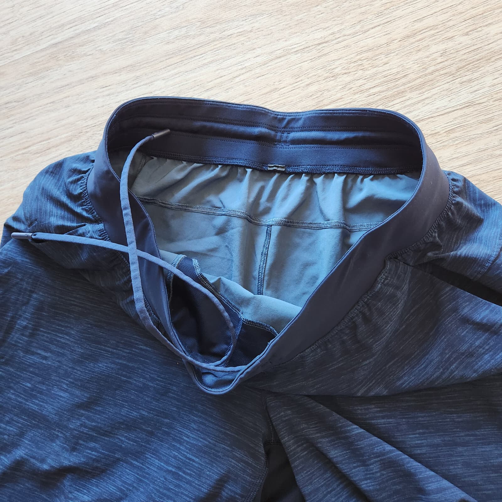 Lululemon T.H.E. Linerless Short 9" Traing Relax Drawstring Pocket Blue Men's L - Thumbnail 5
