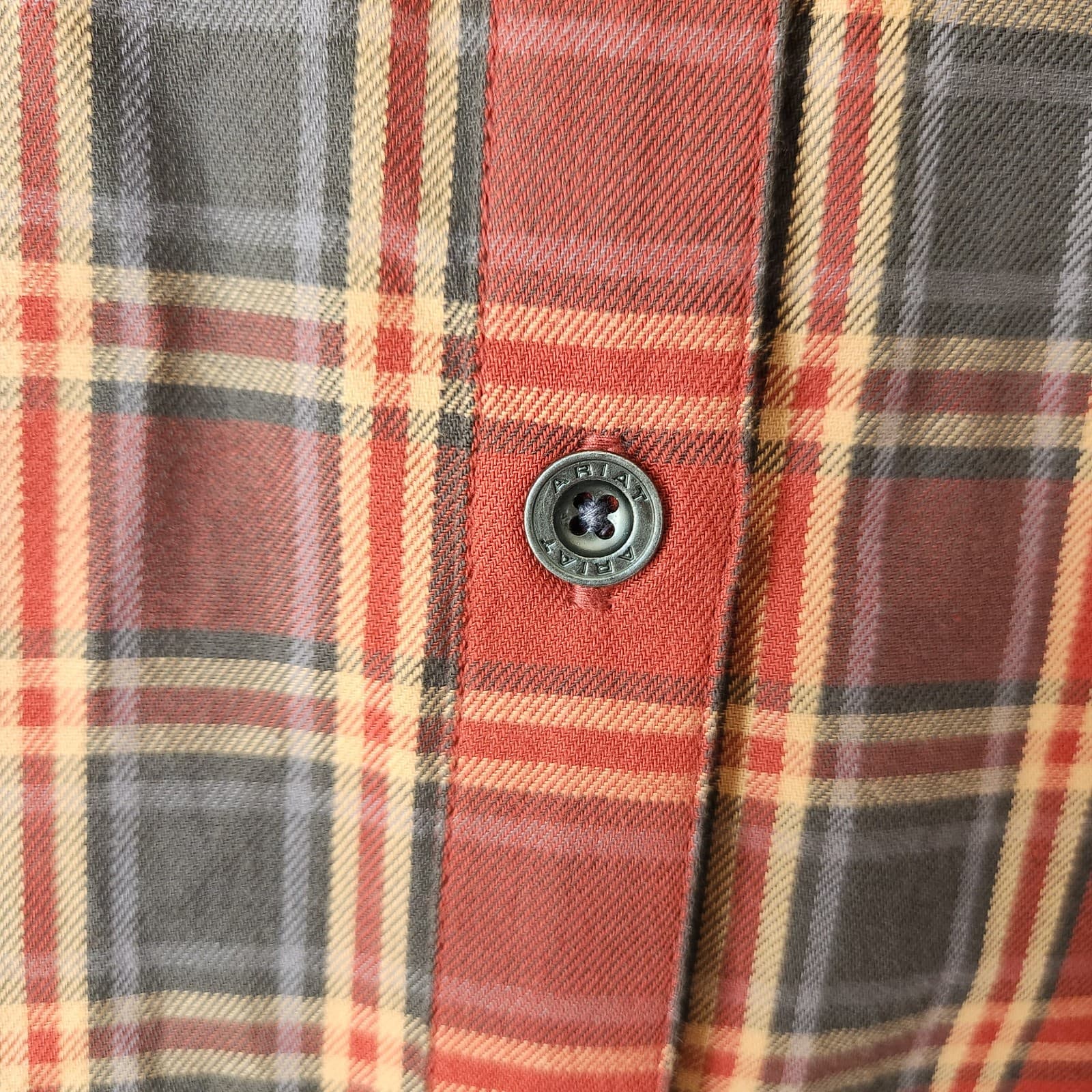 NWoT ARIAT Red Plaid Button-Up Western Shirt Long Sleeve Pocket Cotton Women's M - Thumbnail 4