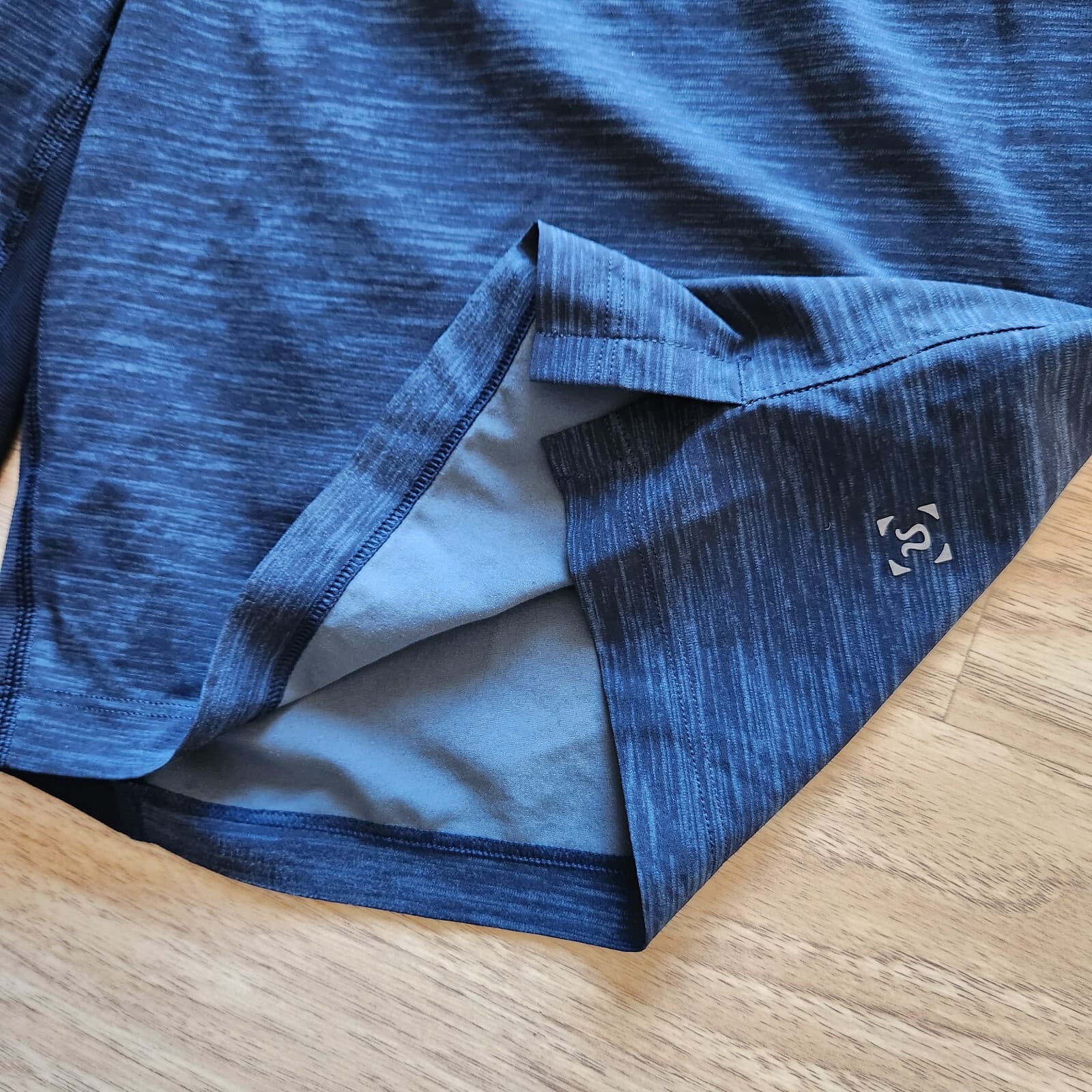 Lululemon T.H.E. Linerless Short 9" Traing Relax Drawstring Pocket Blue Men's L - Thumbnail 6