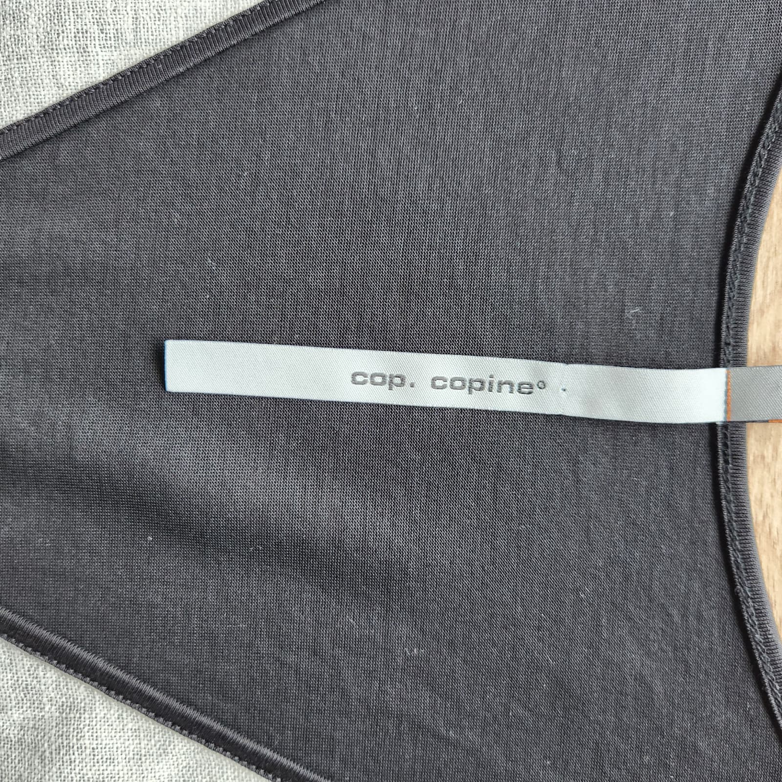 Cop . Copine $376 Launay Linen Blend Mini Dress Sleeveless Black Grey Women's M - Thumbnail 10