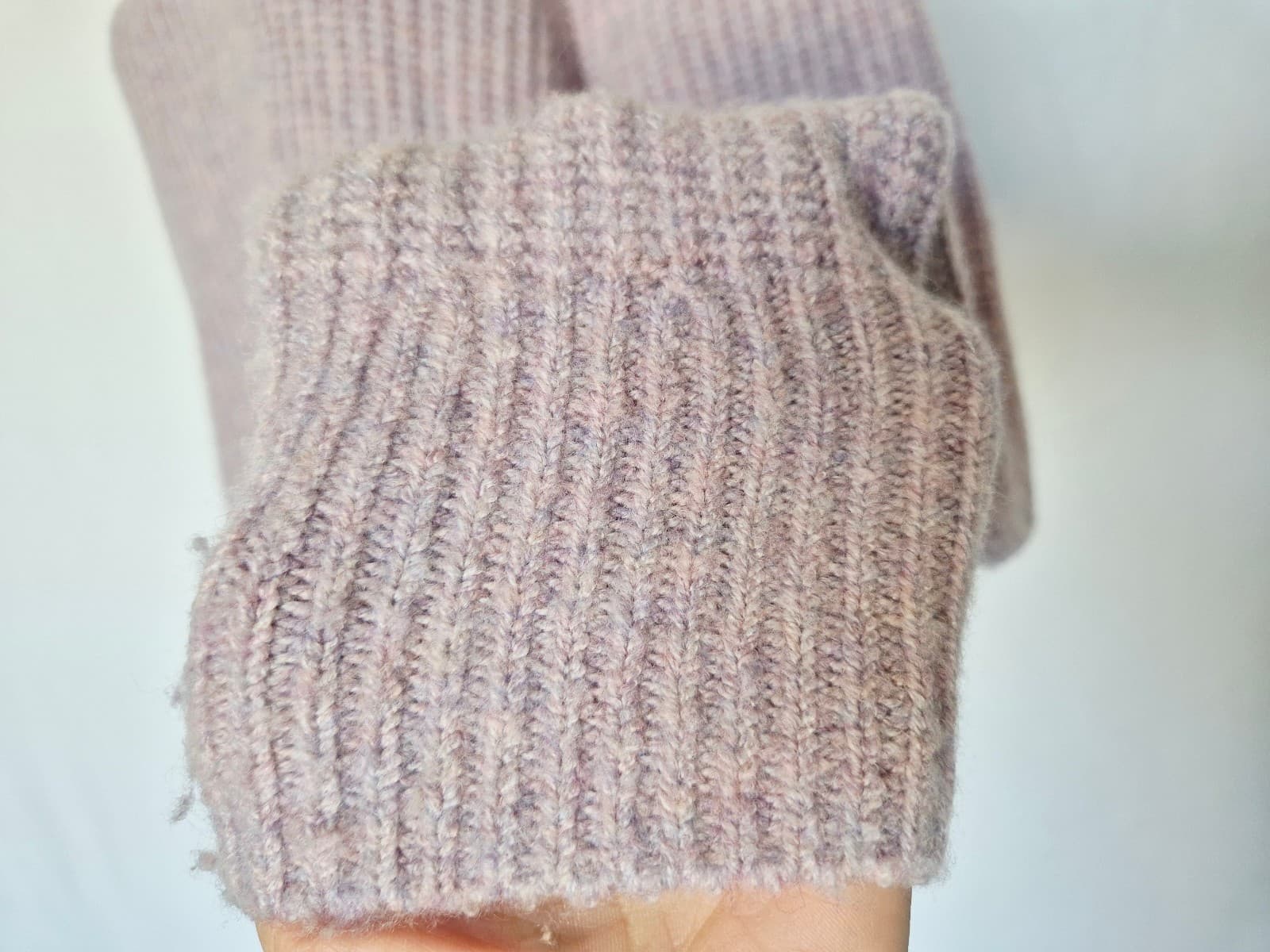 Madewell Mercer Coziest Yarn Wool Blend Turtleneck Sweater Heather Wisteria Sz.S - Thumbnail 11