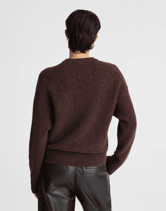Madewell CloudSoft Wool Alpaca Drop-Shoulder Crewneck Sweater Autumn Fuchsia M - Thumbnail 9
