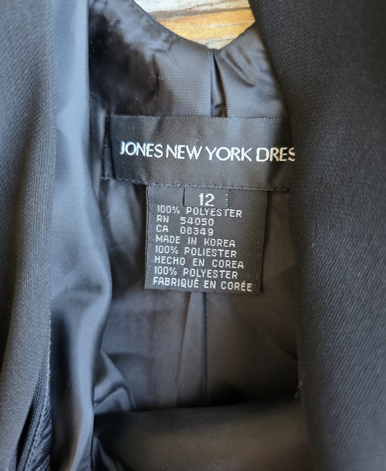 Vintage Y2K JONES NEW YORK Ruched Waist Evening Dress Spaghetti Straps Black 12 - Thumbnail 7