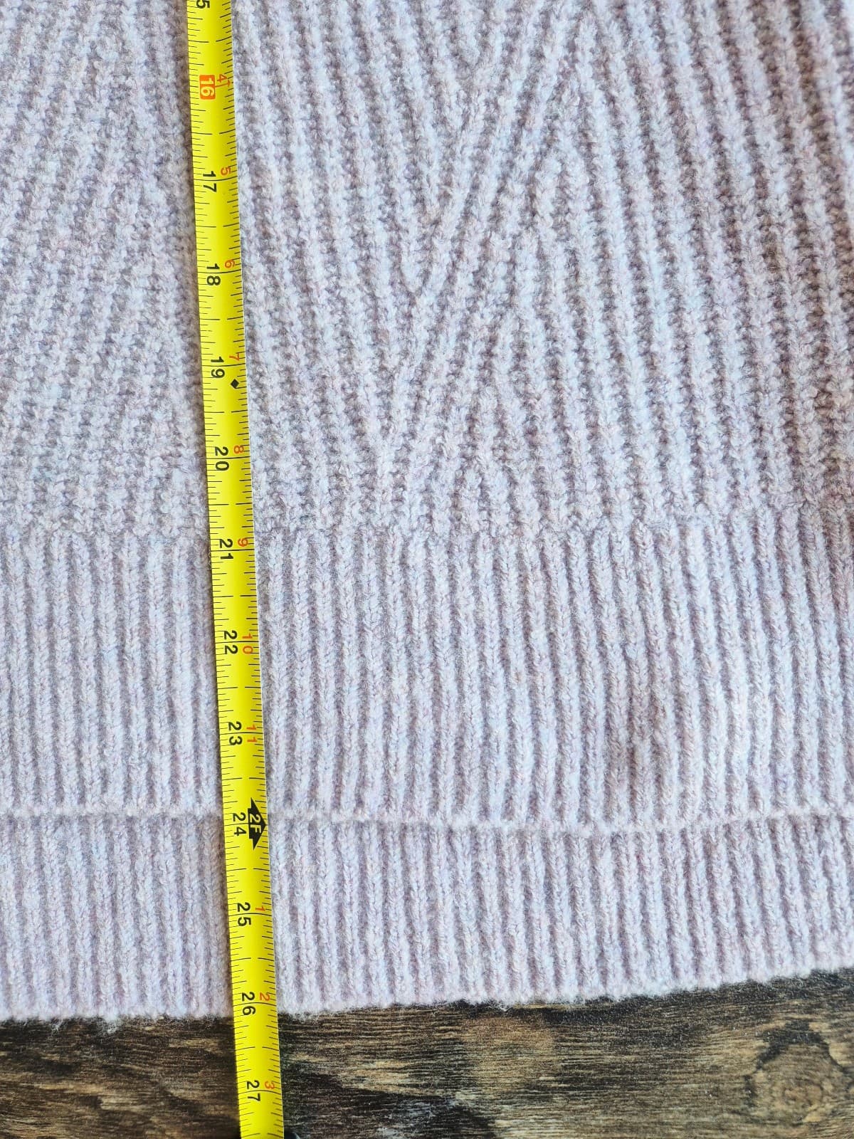 Madewell Mercer Coziest Yarn Wool Blend Turtleneck Sweater Heather Wisteria Sz.S - Thumbnail 17