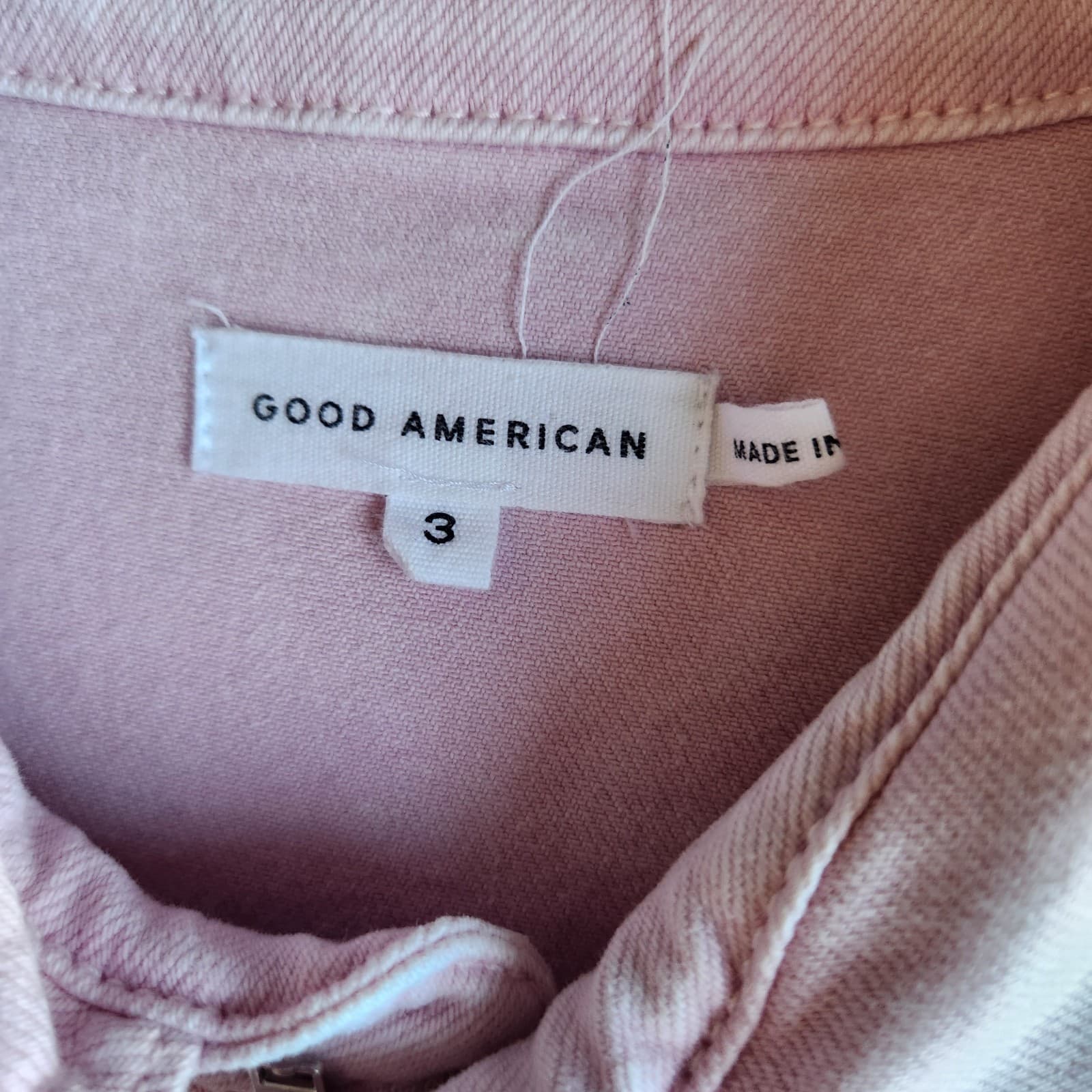 Good American Fit For Success Jumpsuit Stretch Denim Mineral Rose Quartz Sz.3 - Thumbnail 10