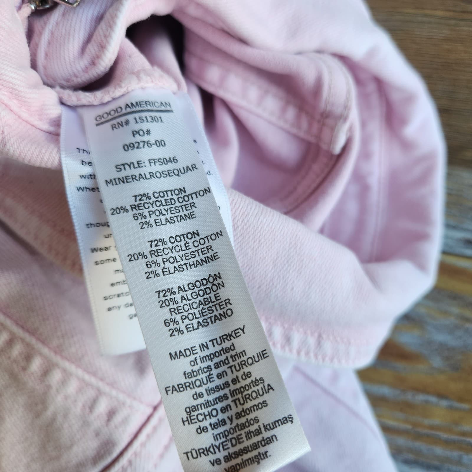 Good American Fit For Success Jumpsuit Stretch Denim Mineral Rose Quartz Sz.3 - Thumbnail 11