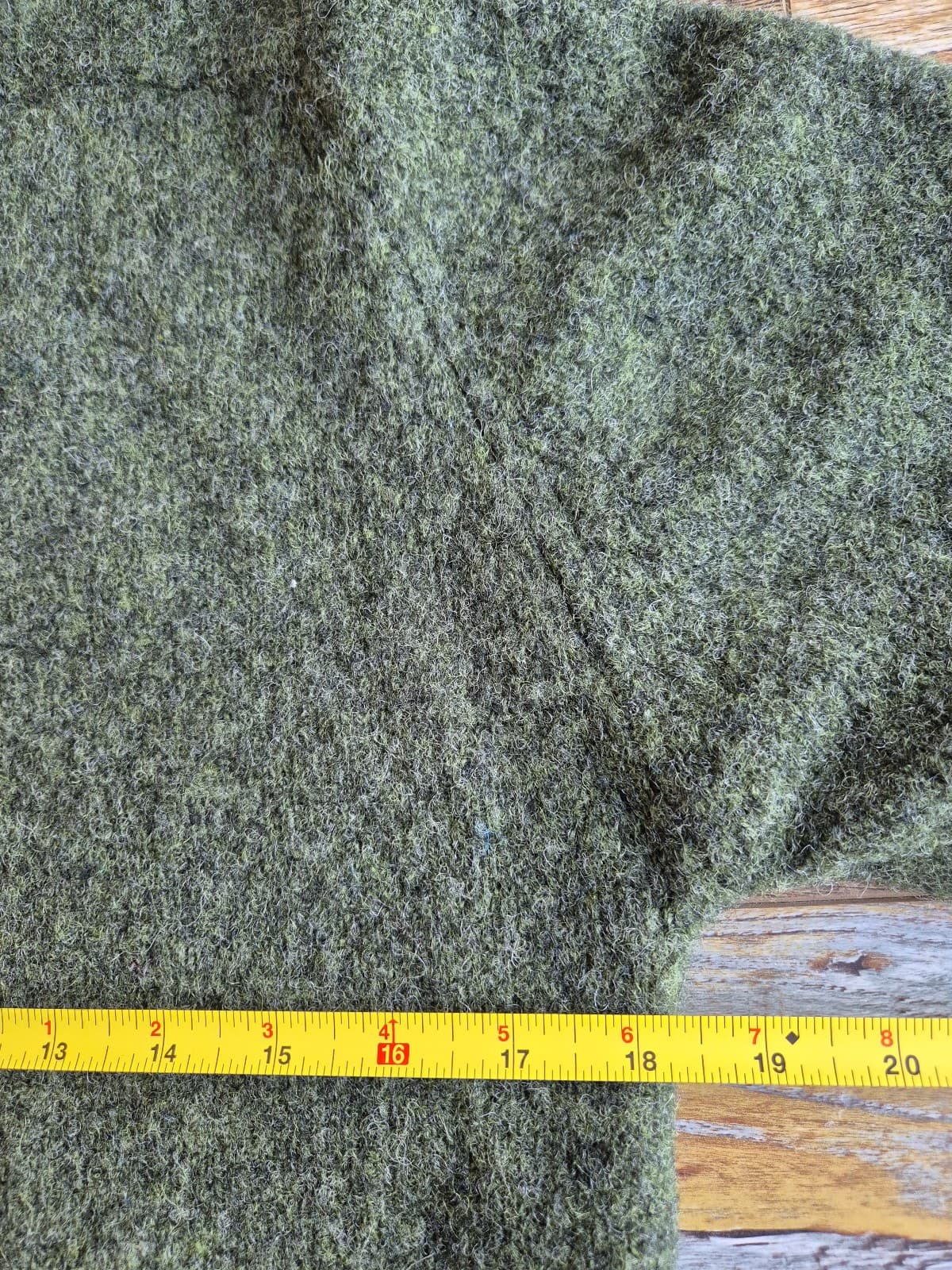 Vintage Lands' End Made in Scotland 100% Wool V-Neck Sweater Green Women's M - Thumbnail 7