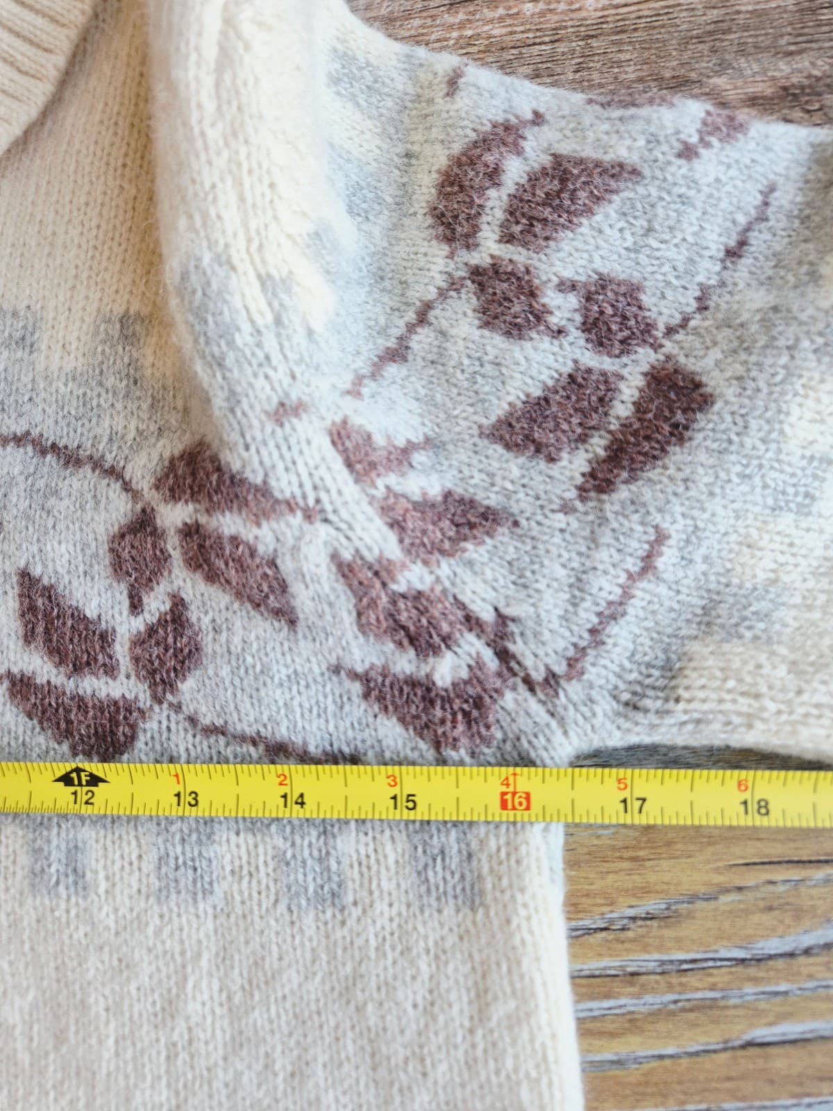 Vintage French Connection Shetland Wool Scandinavian Sweater Crew-Collar Size S - Thumbnail 12