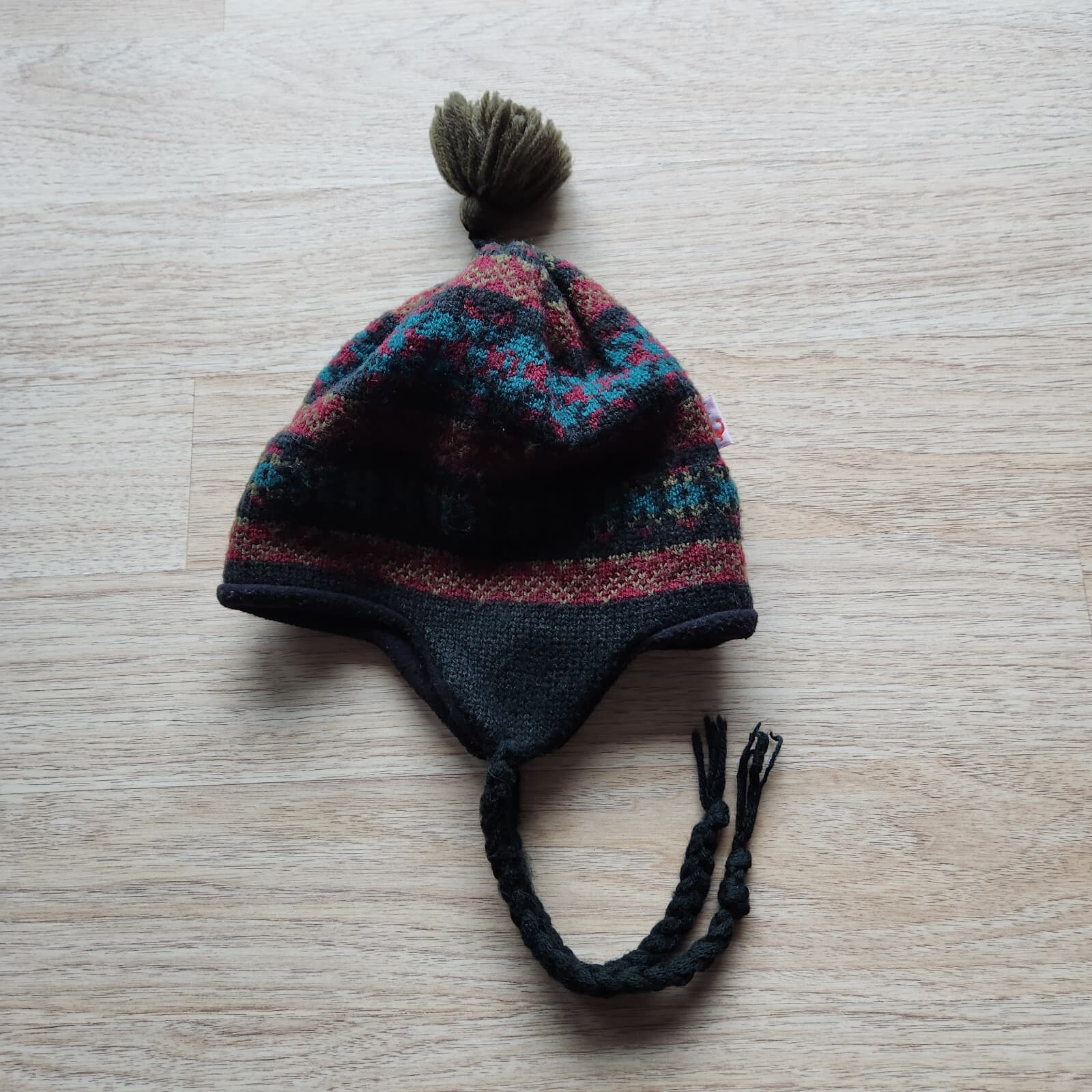 Vintage Darn Fine Hats Made in USA Warm Acrylic Winter Hat Ear-Flaps One Size - Thumbnail 3