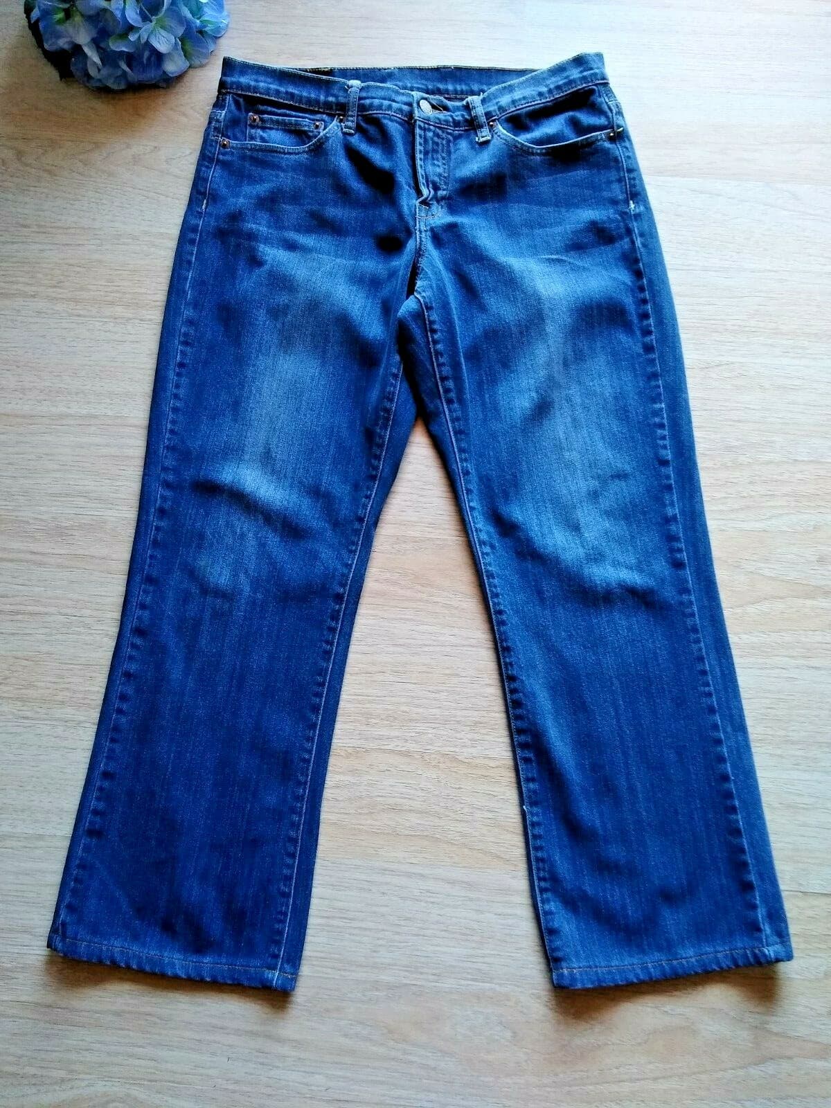 Lucky Brand Ankle Crop Capri Jeans Straight Leg Medium Wash Blue Sz.10/30