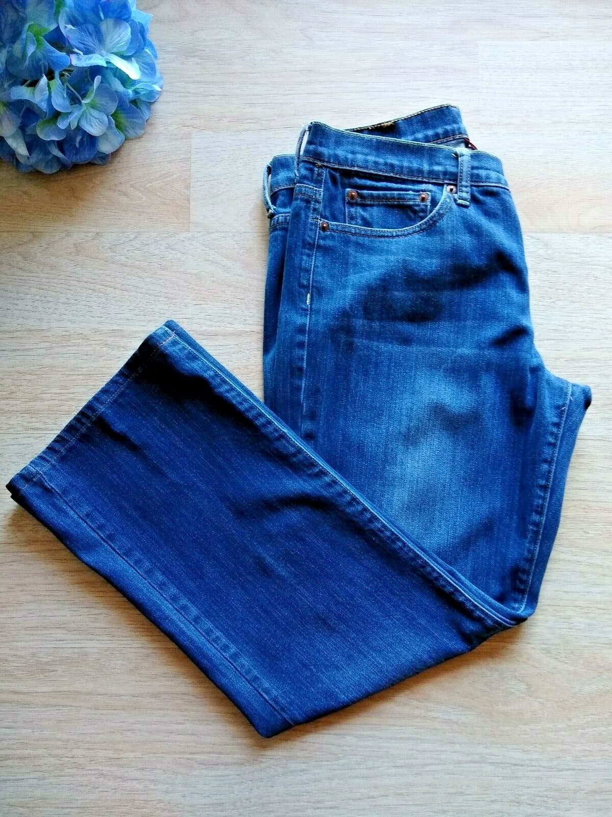Lucky Brand Ankle Crop Capri Jeans Straight Leg Medium Wash Blue Sz.10/30 - Thumbnail 2