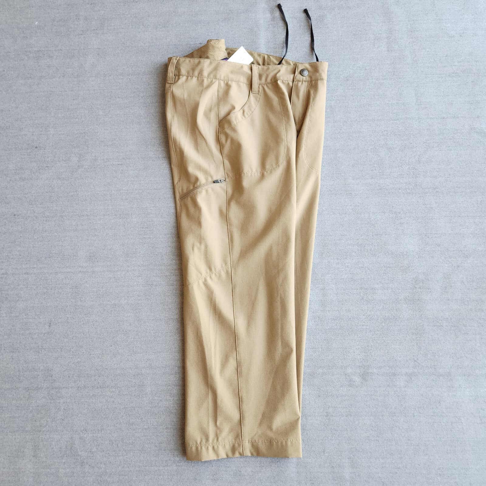 Patagonia Happy Hike 50+ UPF Crop Capri Pants Drawstring Pocket Khaki Women's 4 - Thumbnail 4