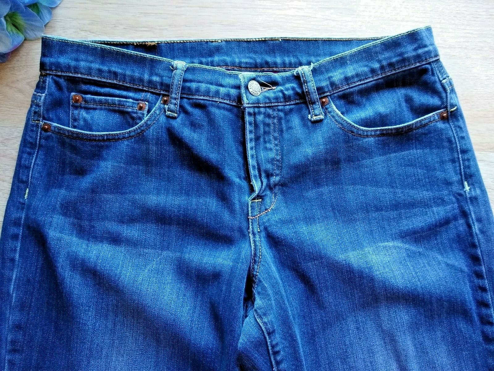 Lucky Brand Ankle Crop Capri Jeans Straight Leg Medium Wash Blue Sz.10/30 - Thumbnail 5