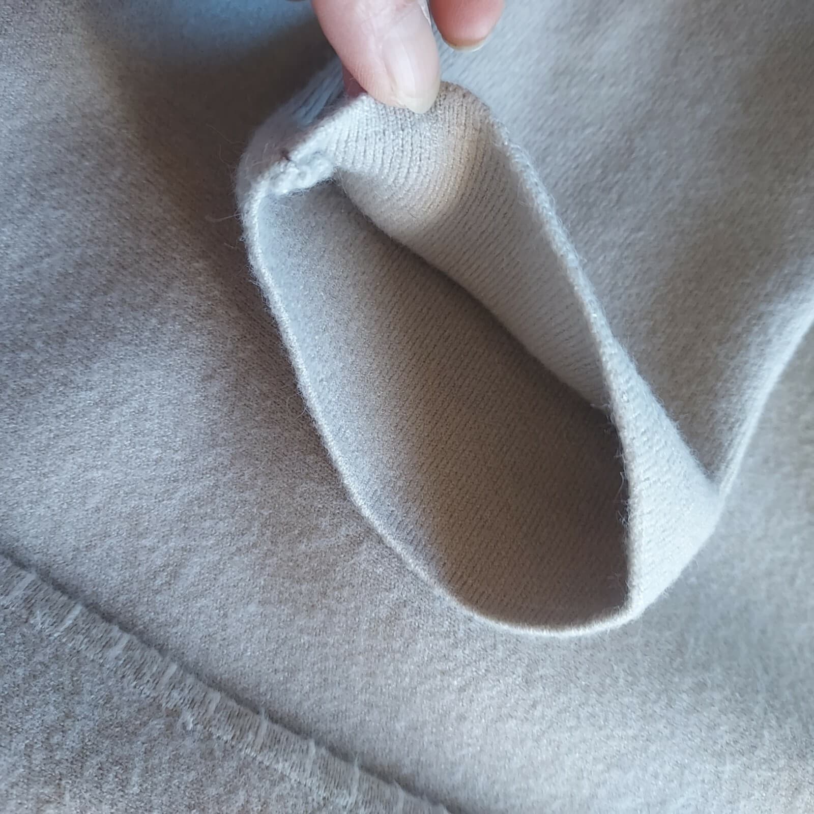 MAGASCHONI Open Front Cardigan Long Sleeve Pocket Beige Viscose Blend Women Sz.S - Thumbnail 9