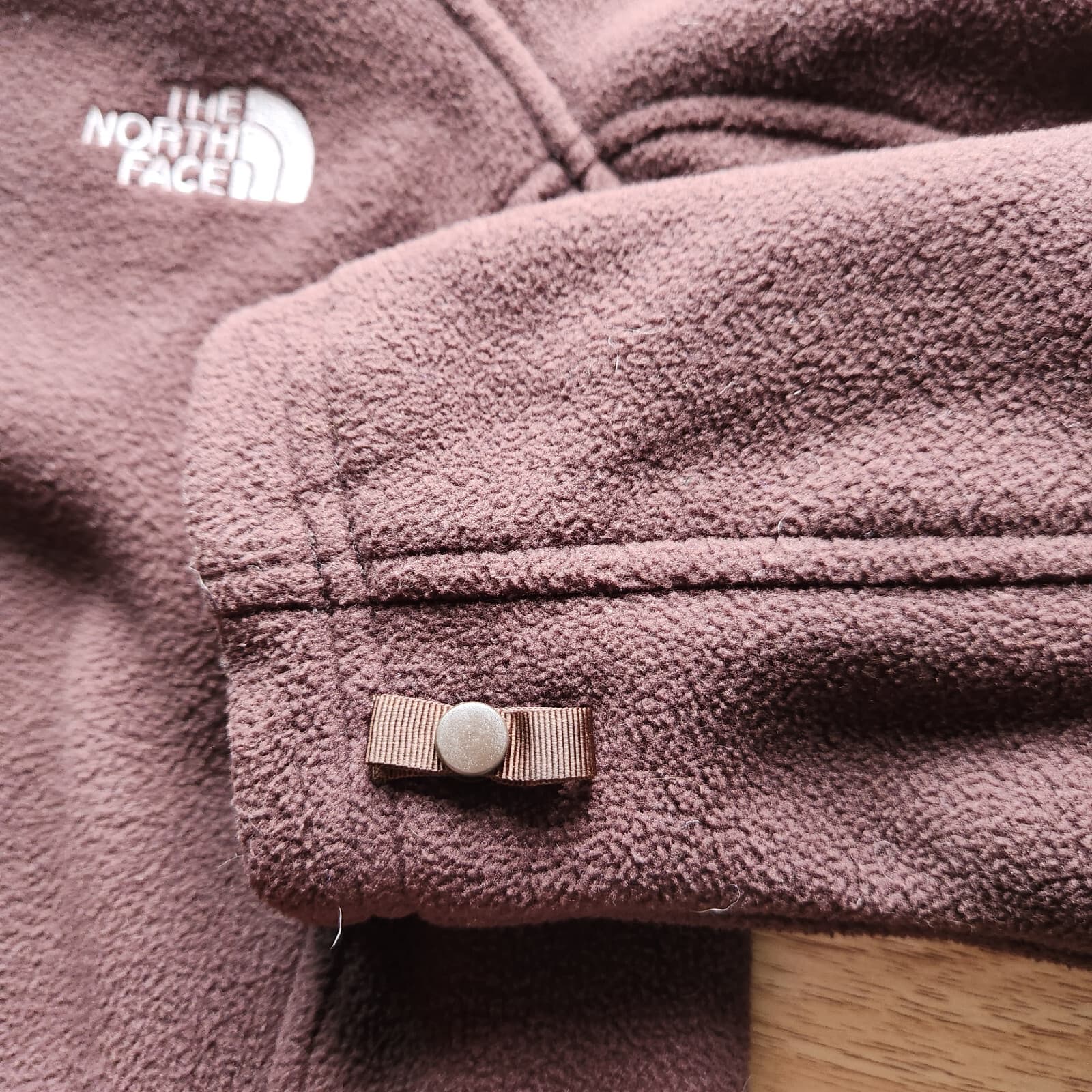 The Nort Face Men's Fleece Jacket Full-Zip Mock Neck Pocket Dark Brown Sz.S - Thumbnail 7